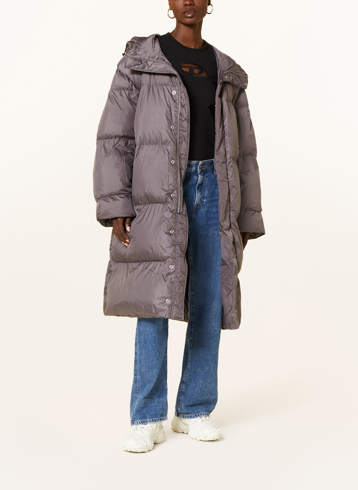 DIESEL Quilted coat TAKRY: GRAY