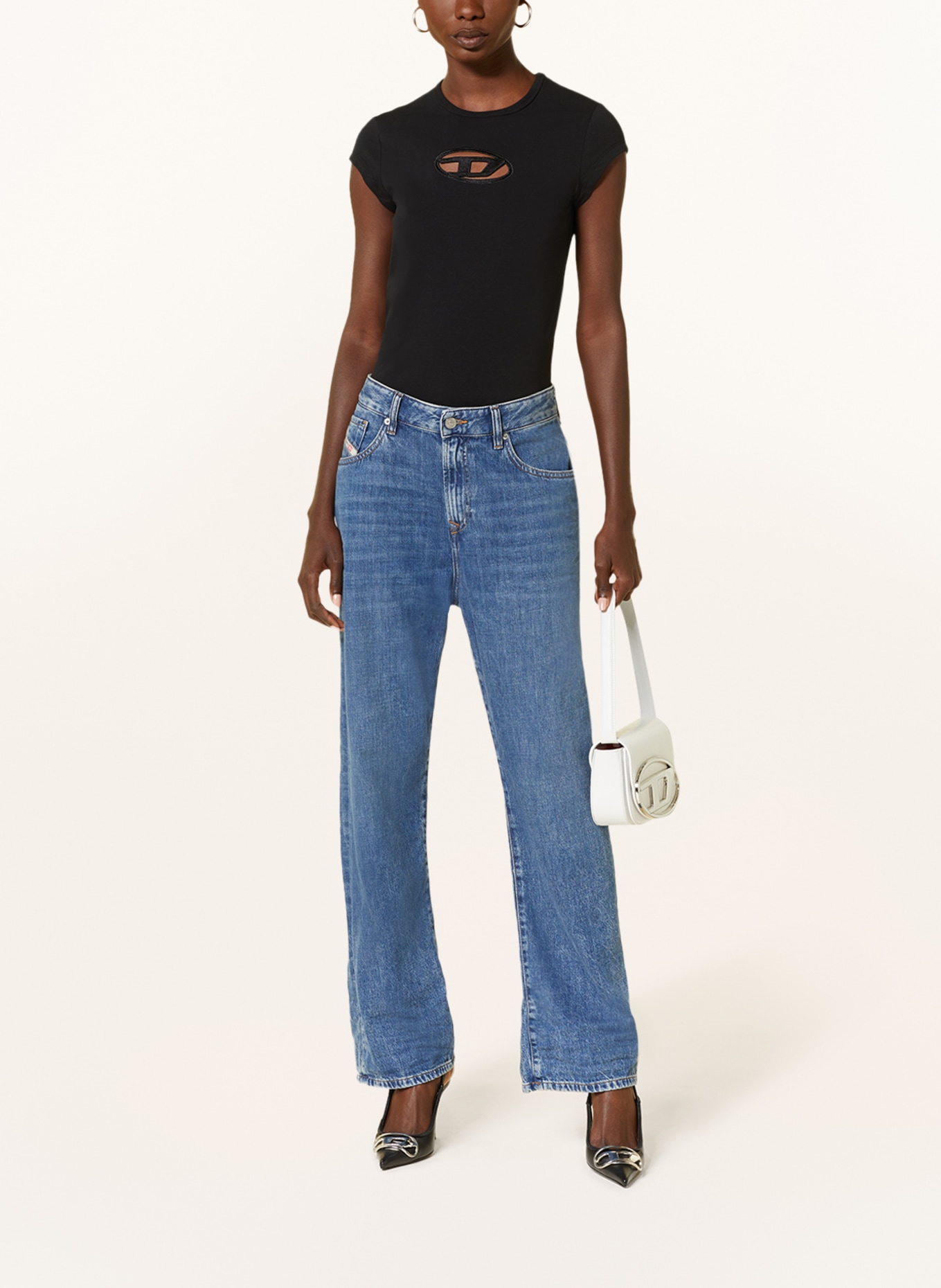 DIESEL T-Shirt ANGIE: SCHWARZ