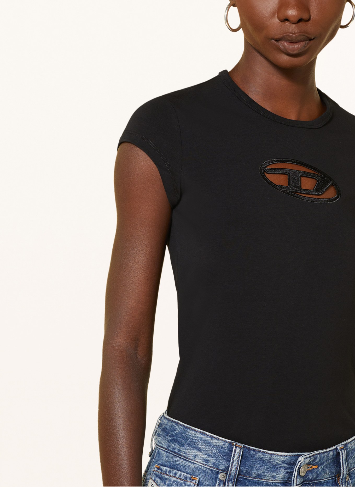 DIESEL T-Shirt ANGIE: SCHWARZ