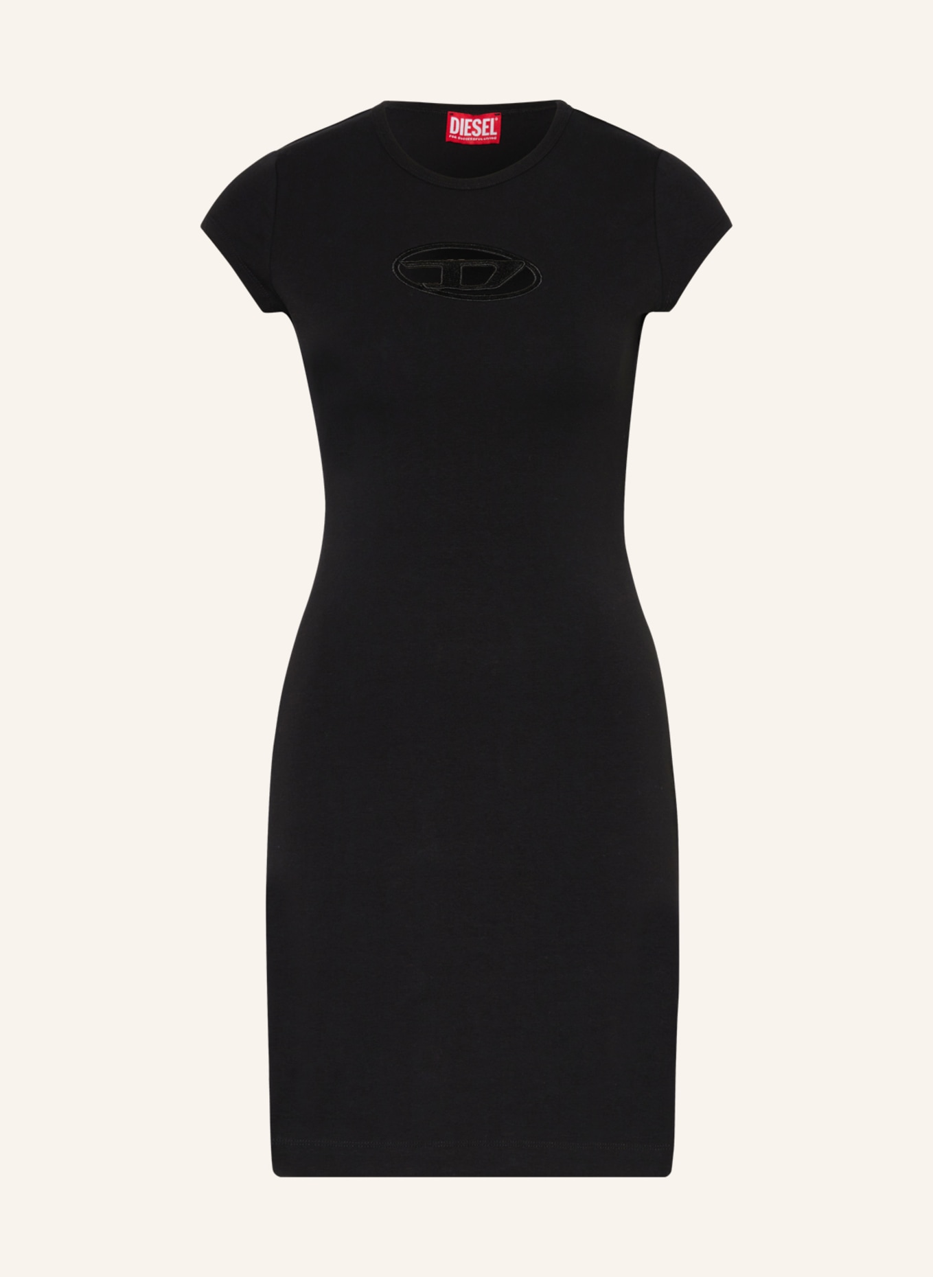 DIESEL Jersey dress ANGIEL, Color: BLACK (Image 1)