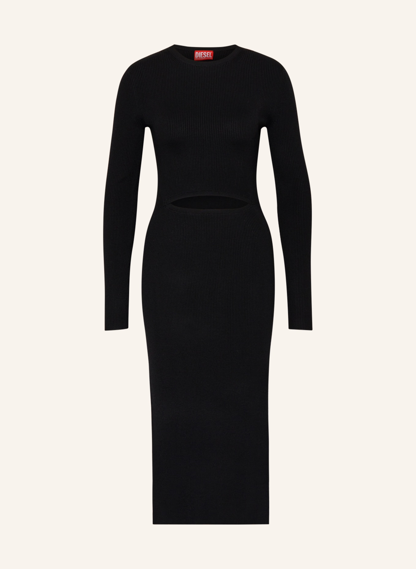DIESEL Knit dress PELAGOS with cut-out, Color: BLACK (Image 1)