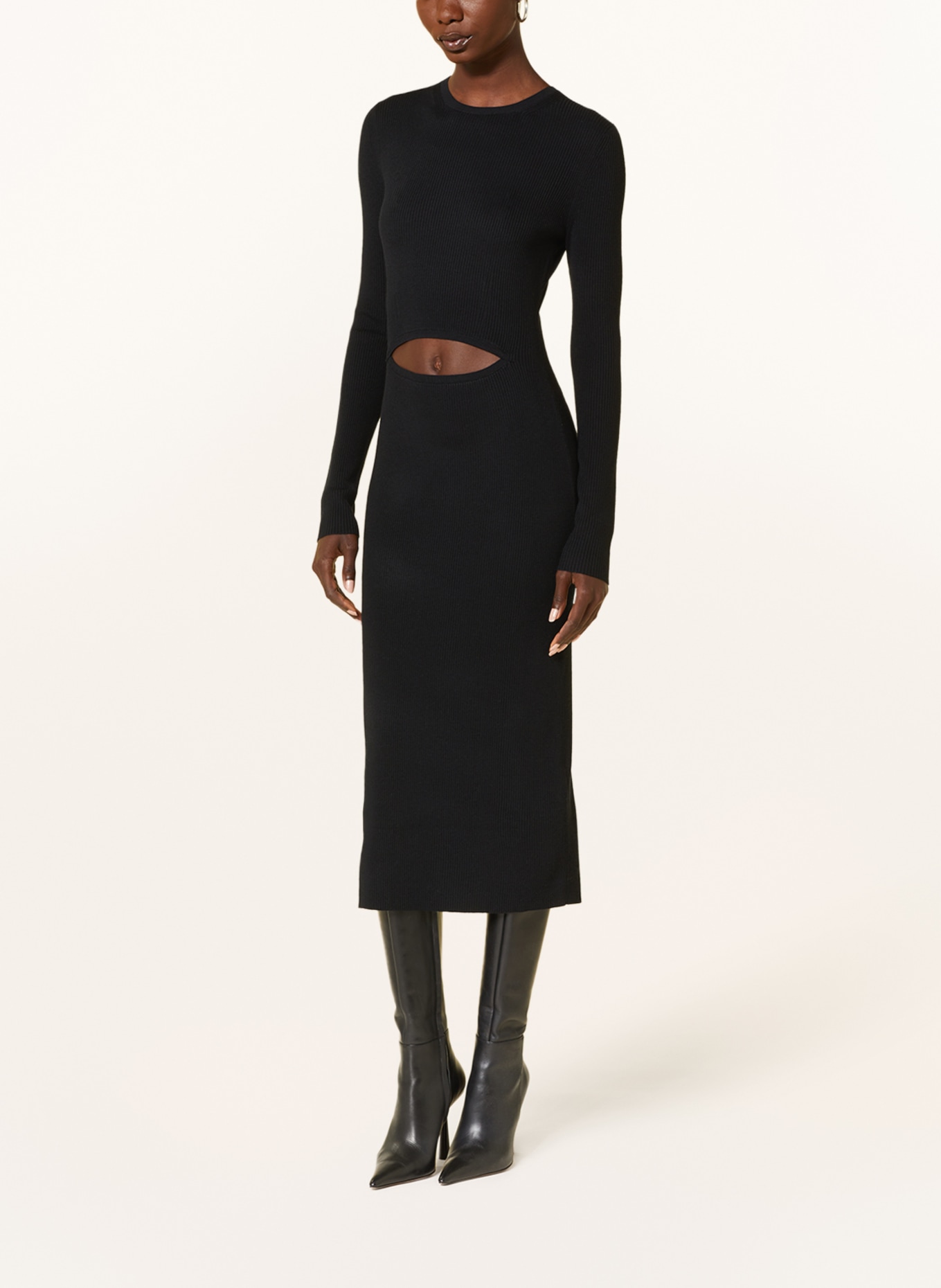 DIESEL Knit dress PELAGOS with cut-out, Color: BLACK (Image 2)