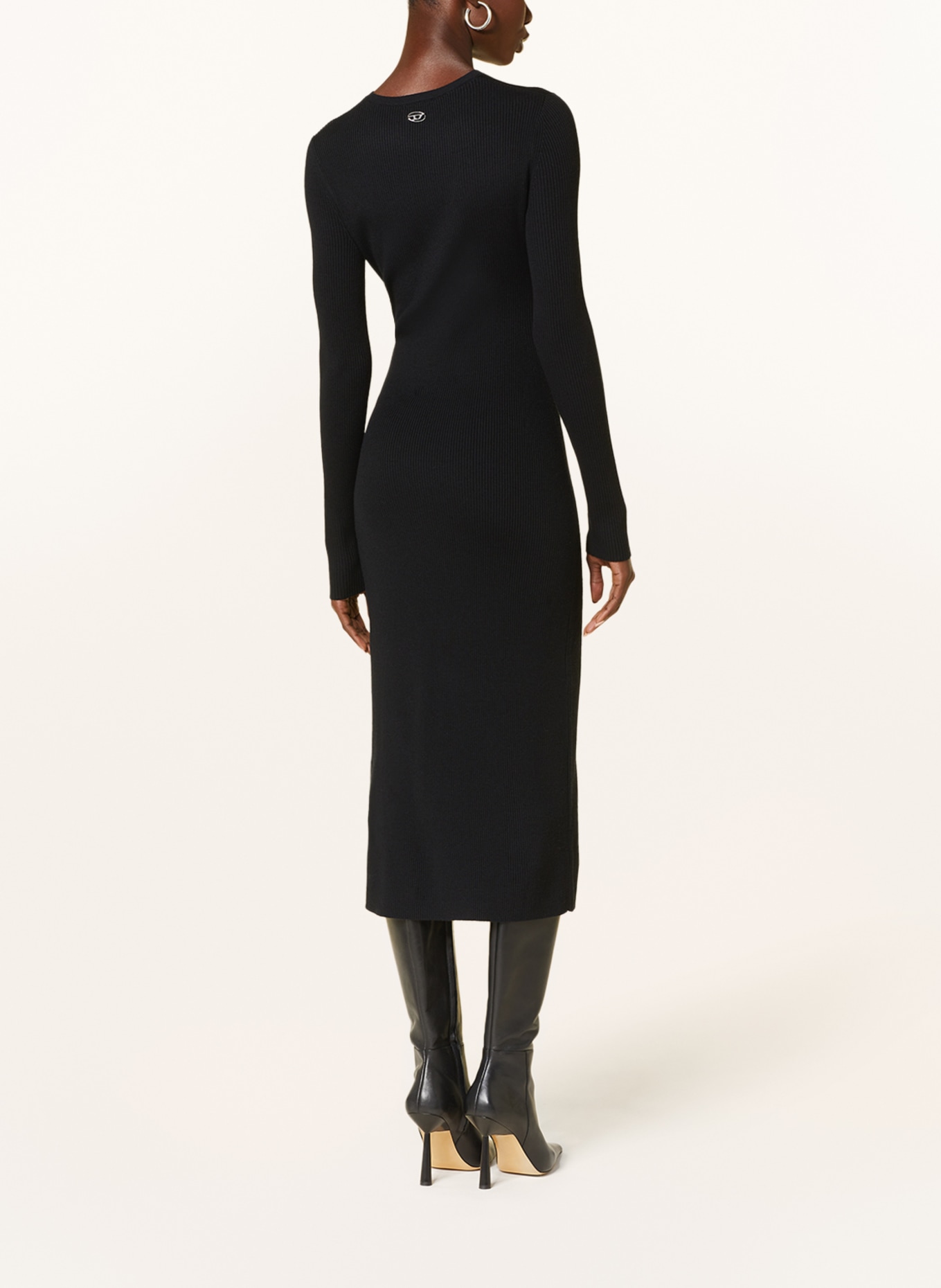 DIESEL Knit dress PELAGOS with cut-out, Color: BLACK (Image 3)