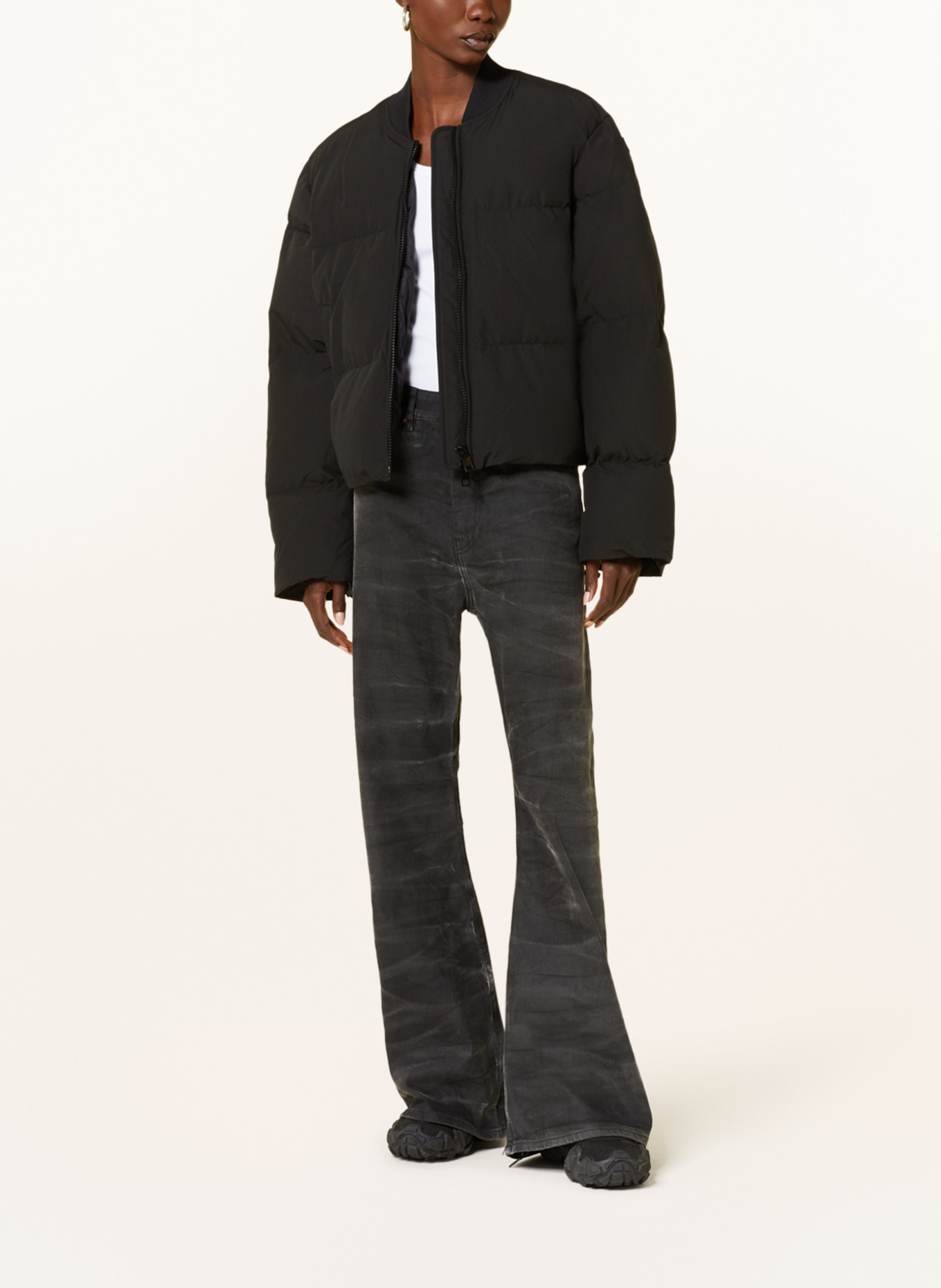 DIESEL Quilted jacket OLUCH, Color: BLACK (Image 2)