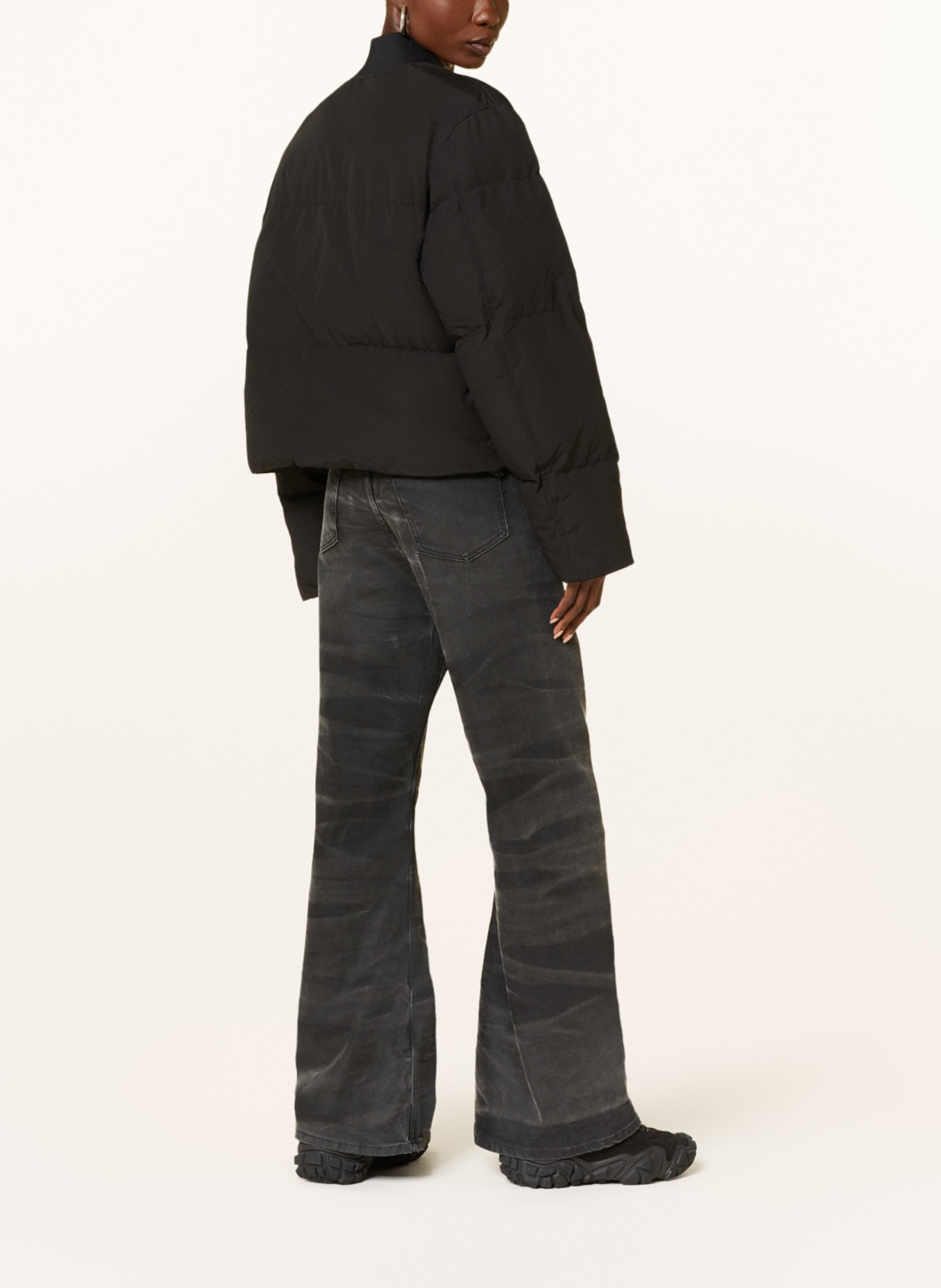 DIESEL Quilted jacket OLUCH, Color: BLACK (Image 3)