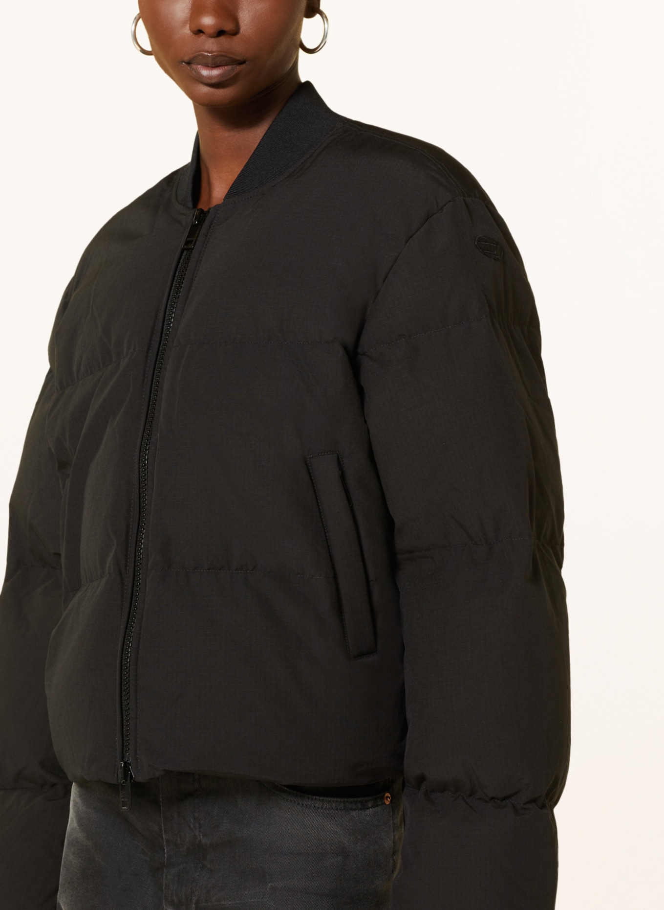 DIESEL Quilted jacket OLUCH, Color: BLACK (Image 4)
