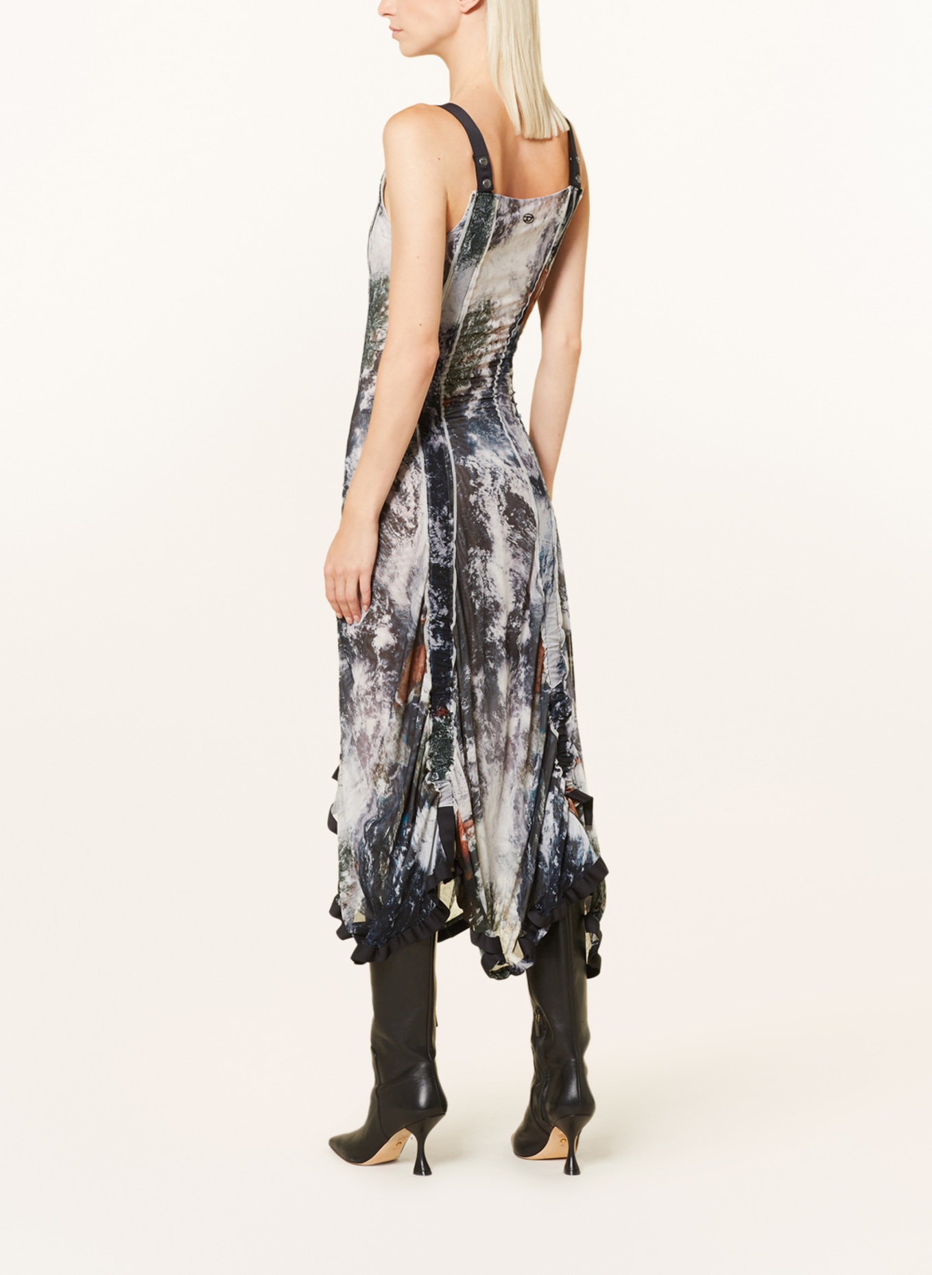 DIESEL Mesh-Kleid TYLER, Farbe: BRAUN/ GRAU/ DUNKELGRAU (Bild 3)