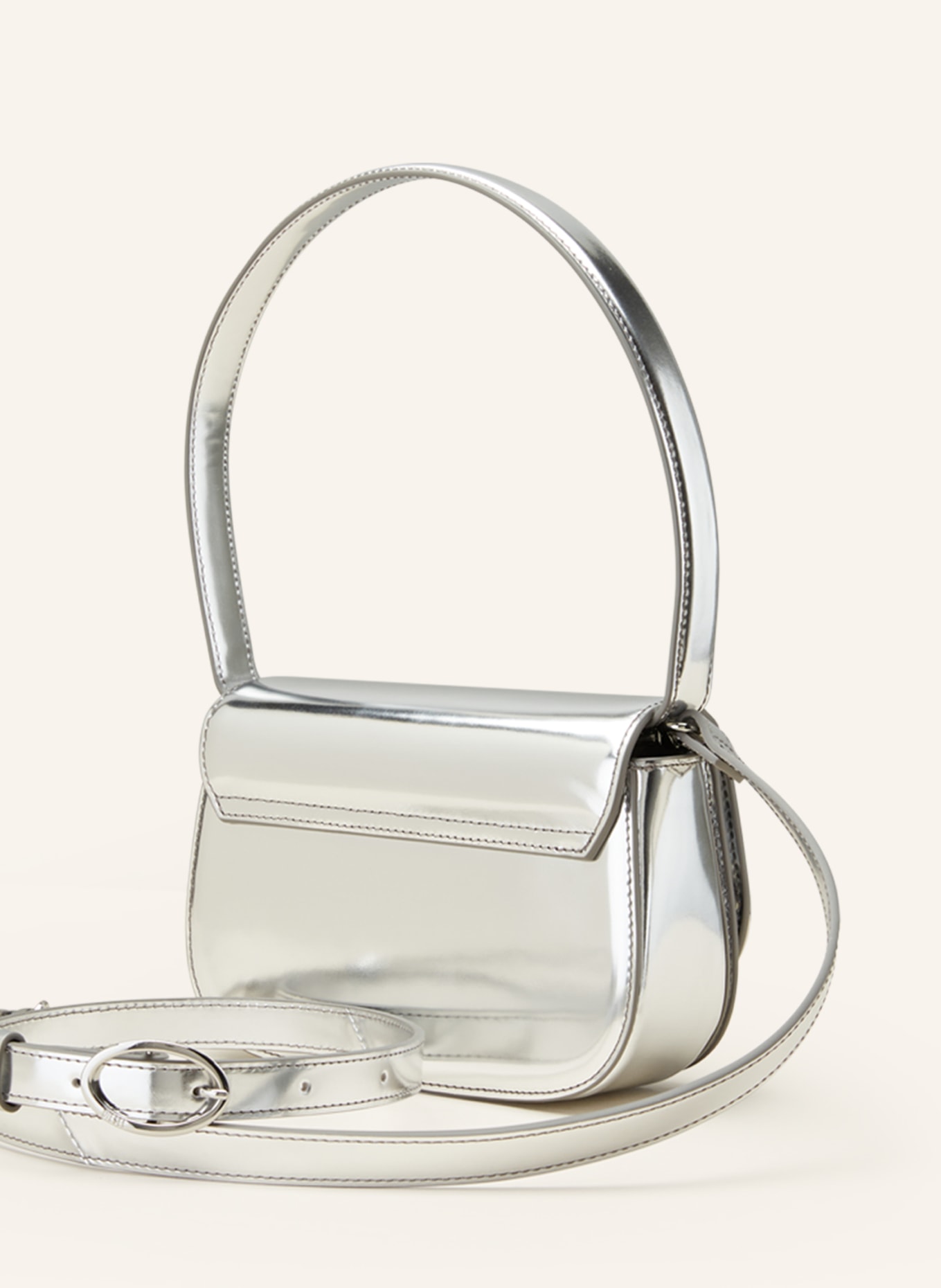 DIESEL Schultertasche 1DR: SILBER