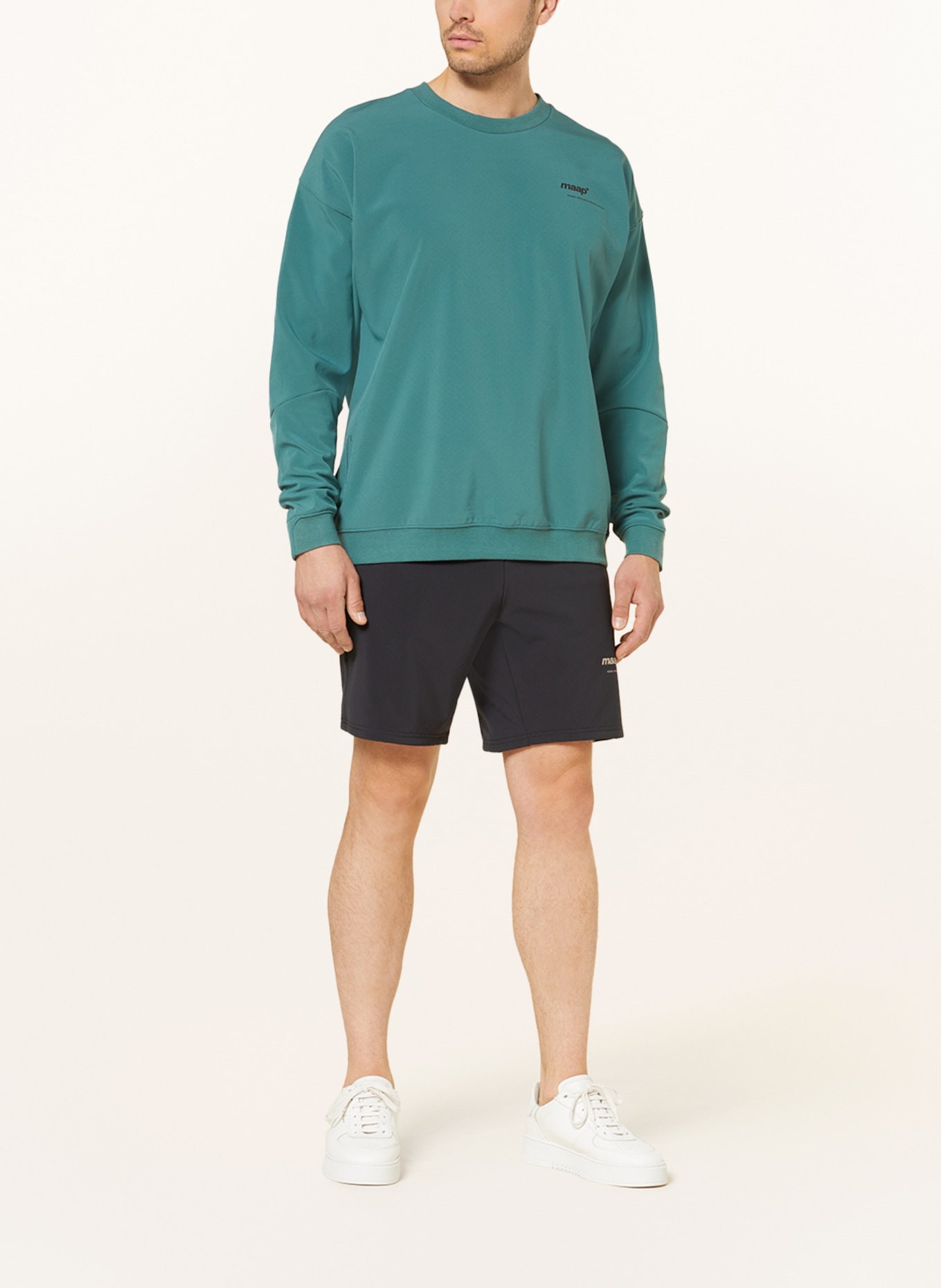 MAAP Sweatshirt TRAINING CREW, Color: TEAL/ BLACK (Image 2)