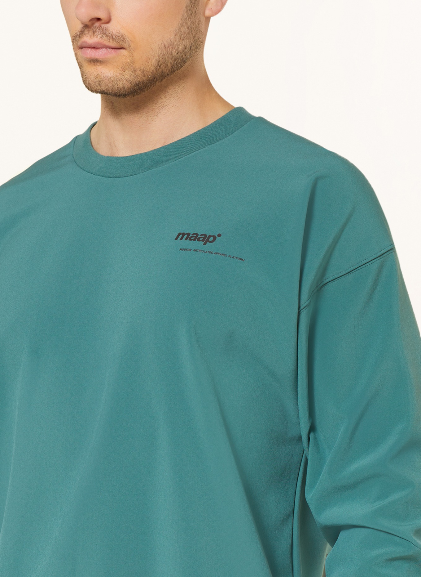 MAAP Sweatshirt TRAINING CREW, Color: TEAL/ BLACK (Image 4)