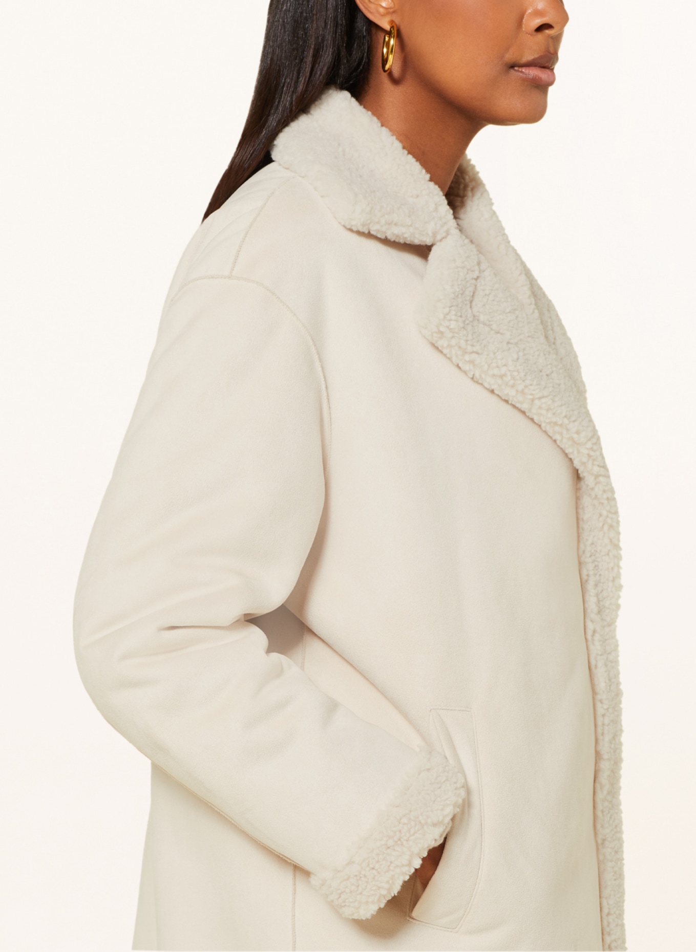 White Label Teddy coat, Color: ECRU (Image 4)