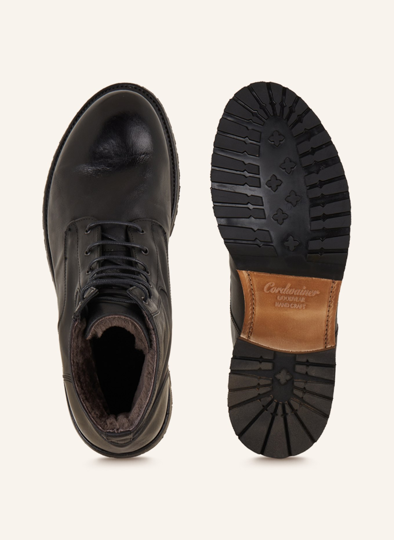 Cordwainer Šněrovací boty s pravou kožešinou, Barva: ČERNÁ (Obrázek 5)