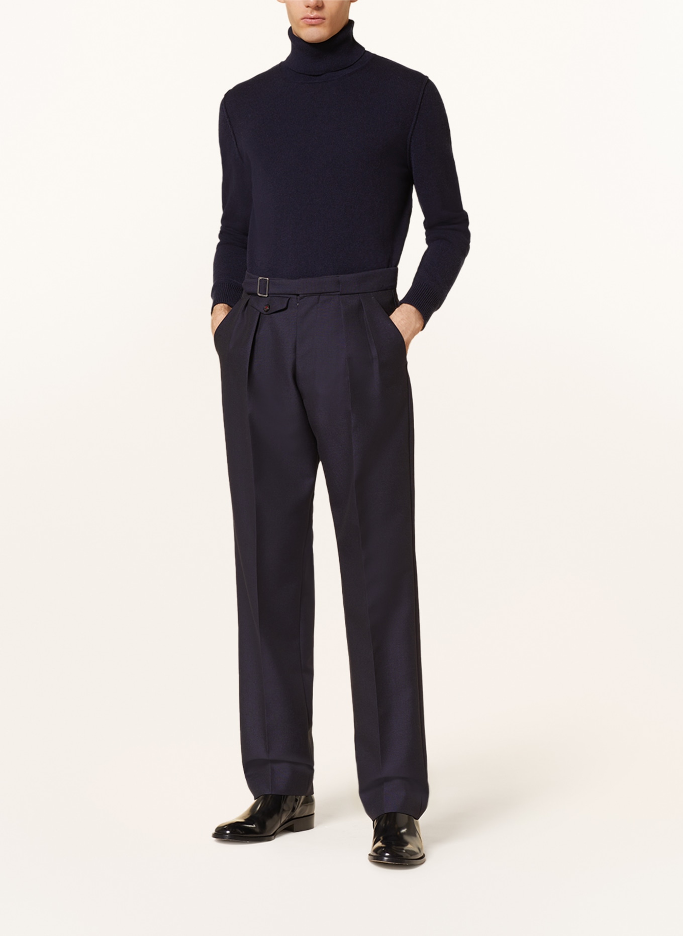Maison Margiela Regular fit trousers with mohair, Color: 524 NAVY (Image 3)