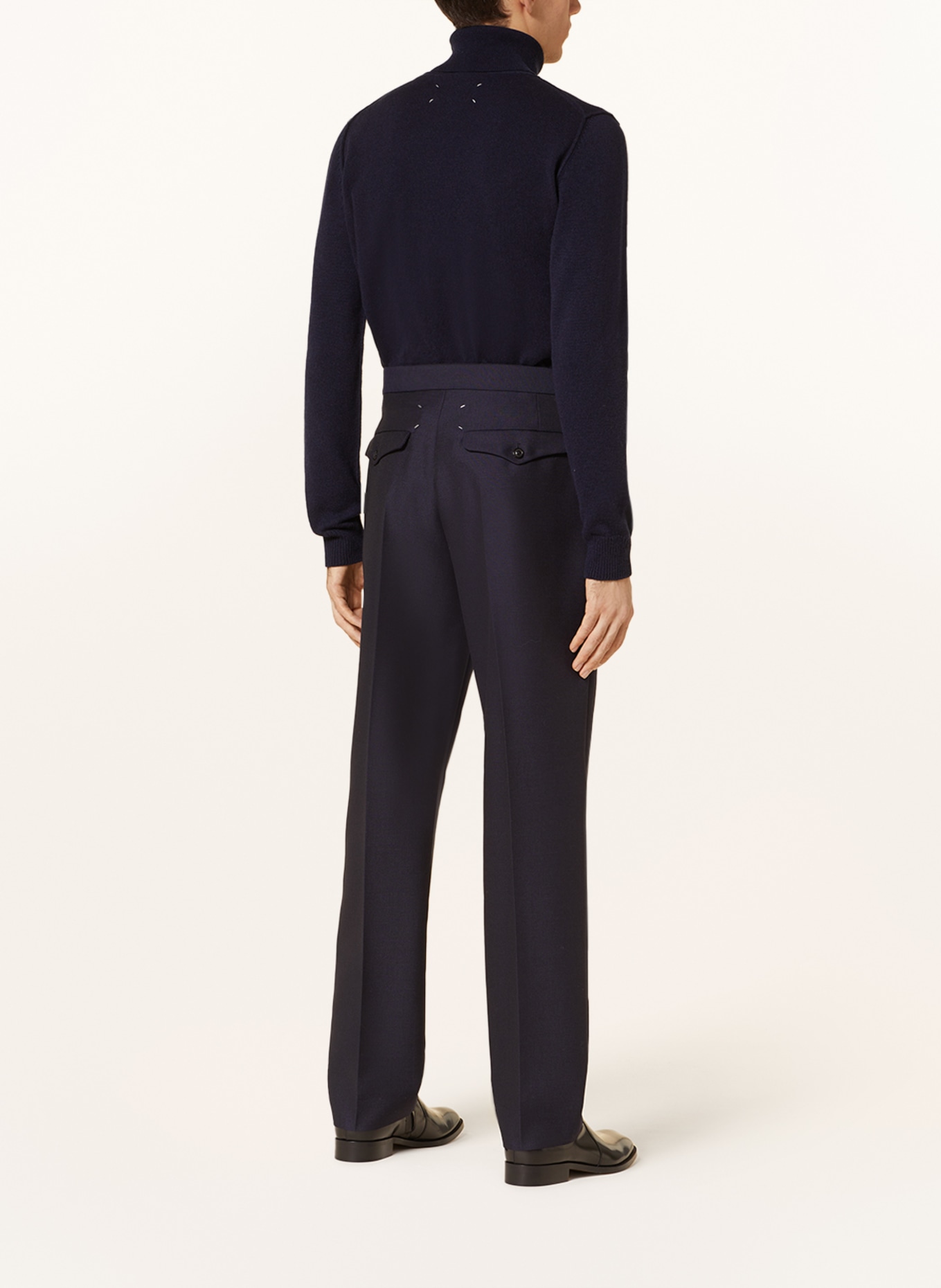 Maison Margiela Regular fit trousers with mohair, Color: 524 NAVY (Image 4)