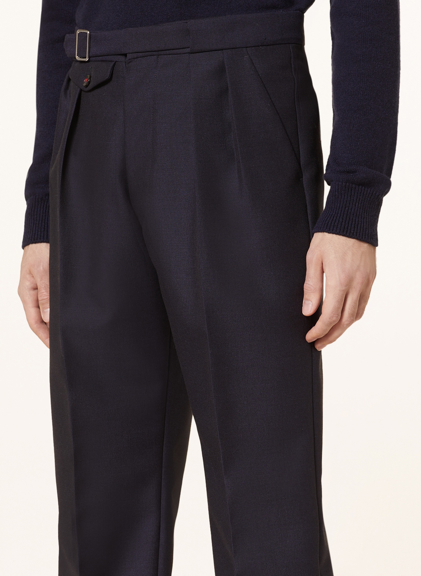Maison Margiela Regular fit trousers with mohair, Color: 524 NAVY (Image 6)