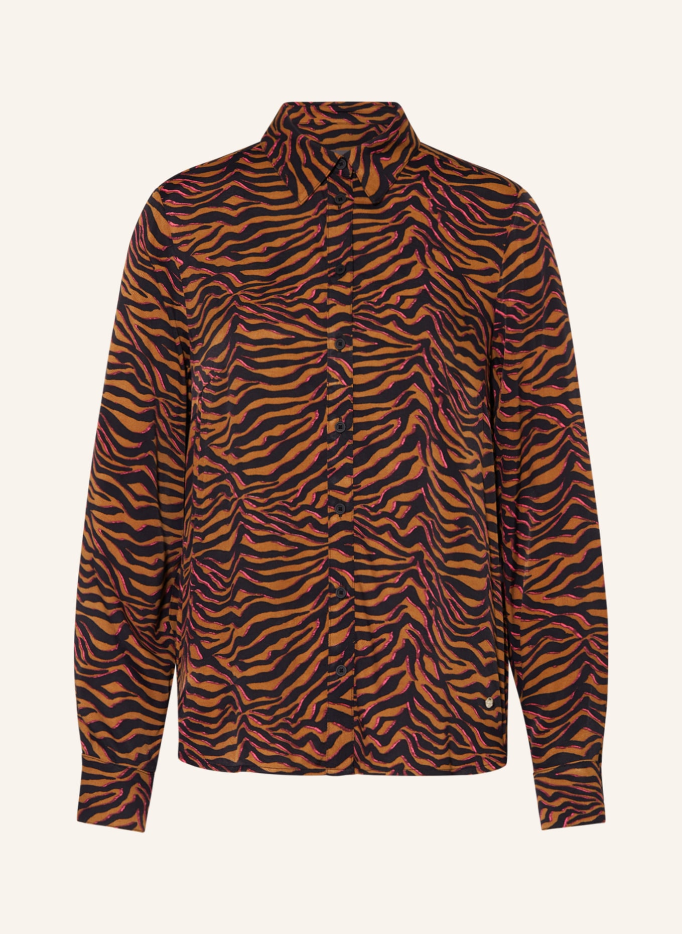 MOS MOSH Shirt blouse MMTAYLAR ZOE, Color: BROWN/ BLACK/ PINK (Image 1)