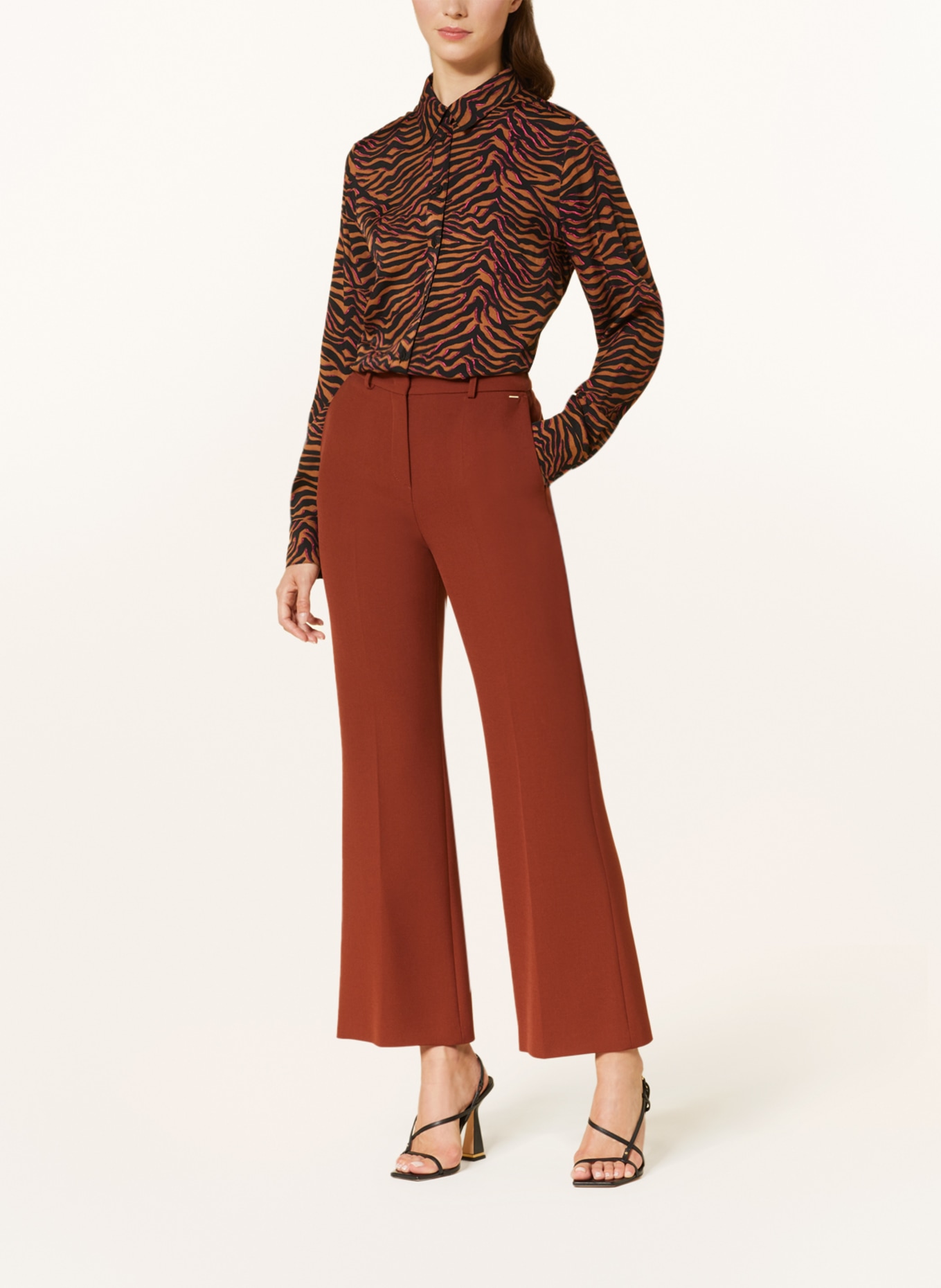 MOS MOSH Shirt blouse MMTAYLAR ZOE, Color: BROWN/ BLACK/ PINK (Image 2)