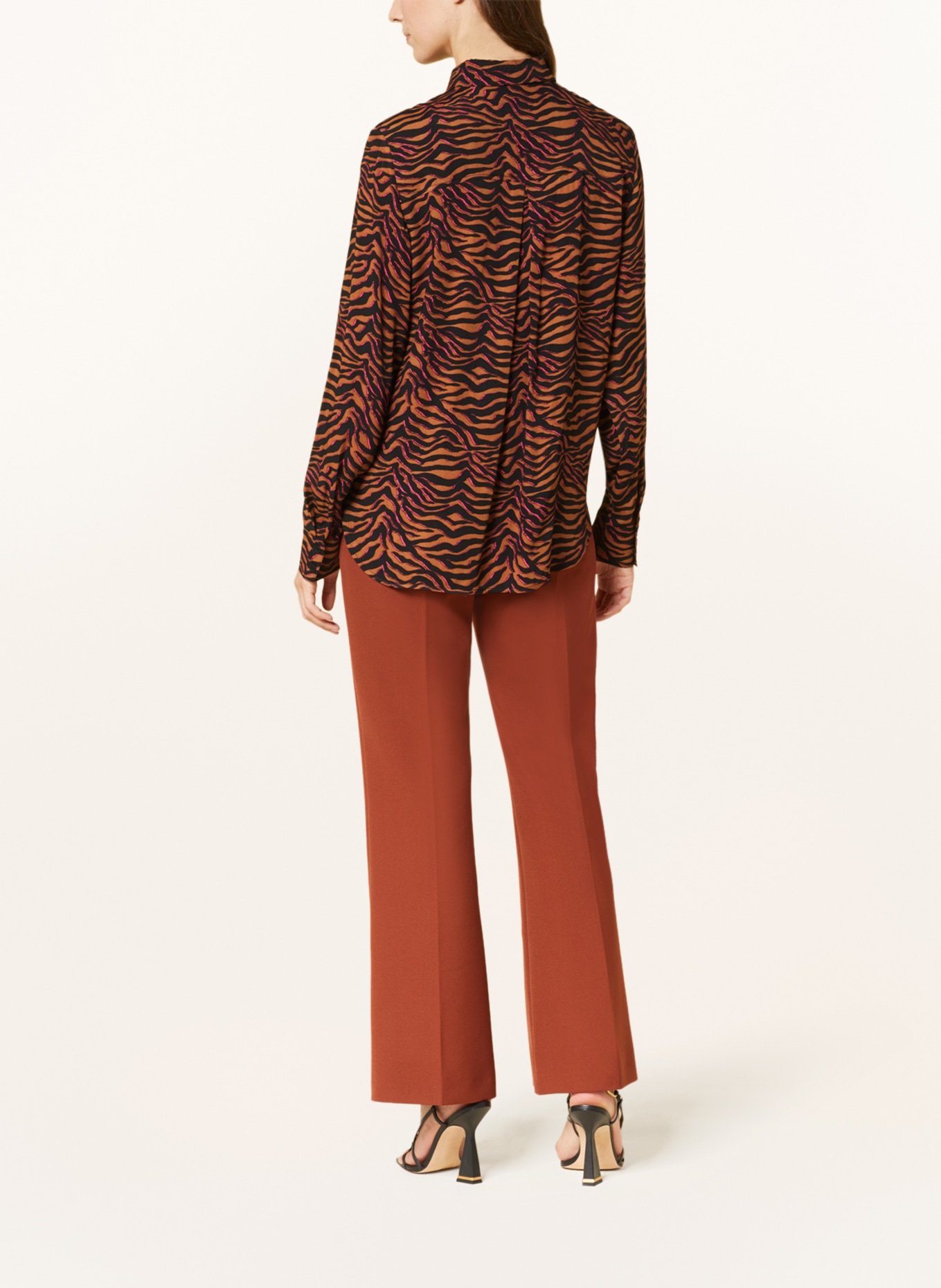 MOS MOSH Shirt blouse MMTAYLAR ZOE, Color: BROWN/ BLACK/ PINK (Image 3)