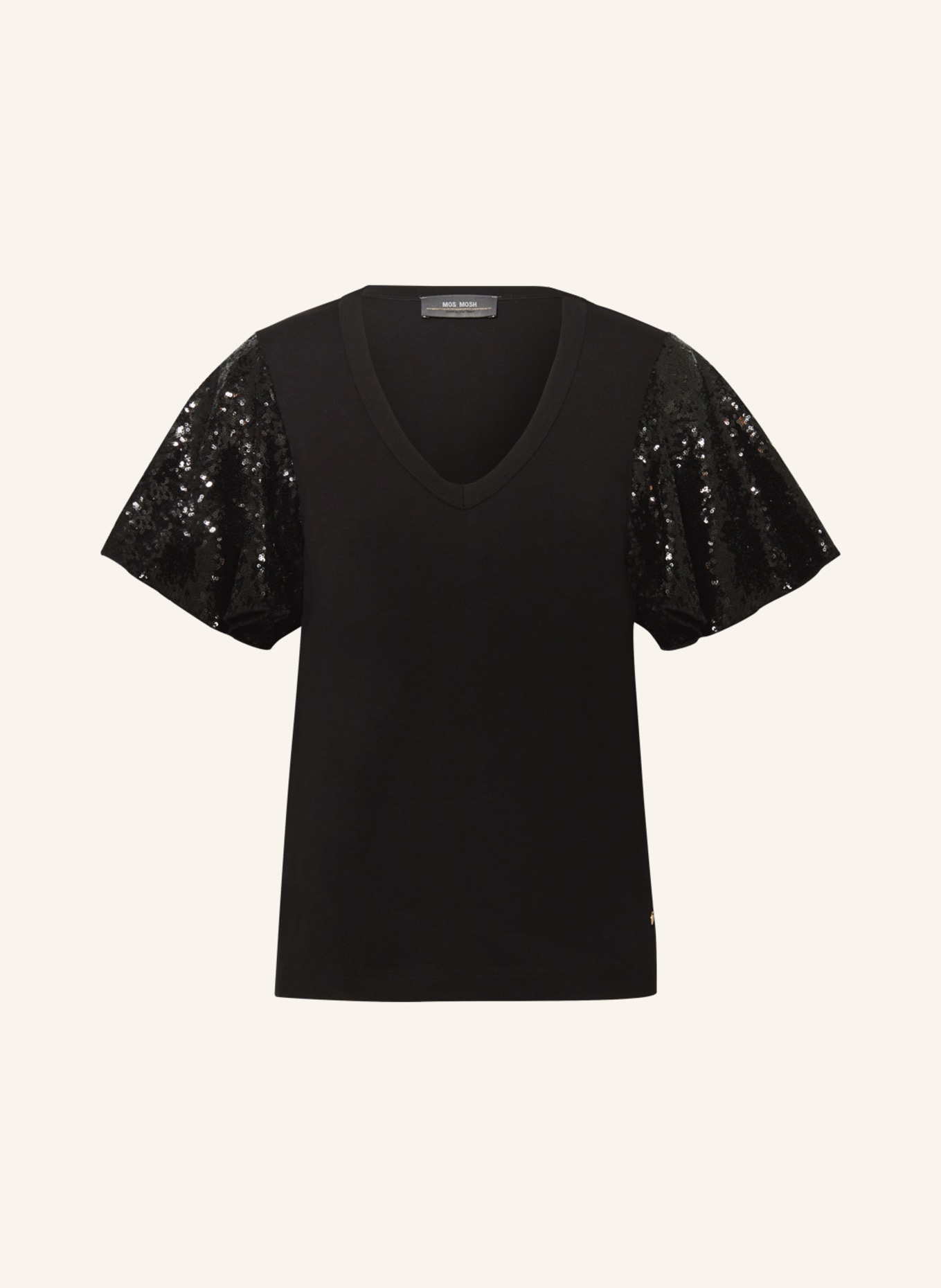 MOS MOSH T-shirt PINTER with sequins, Color: BLACK (Image 1)