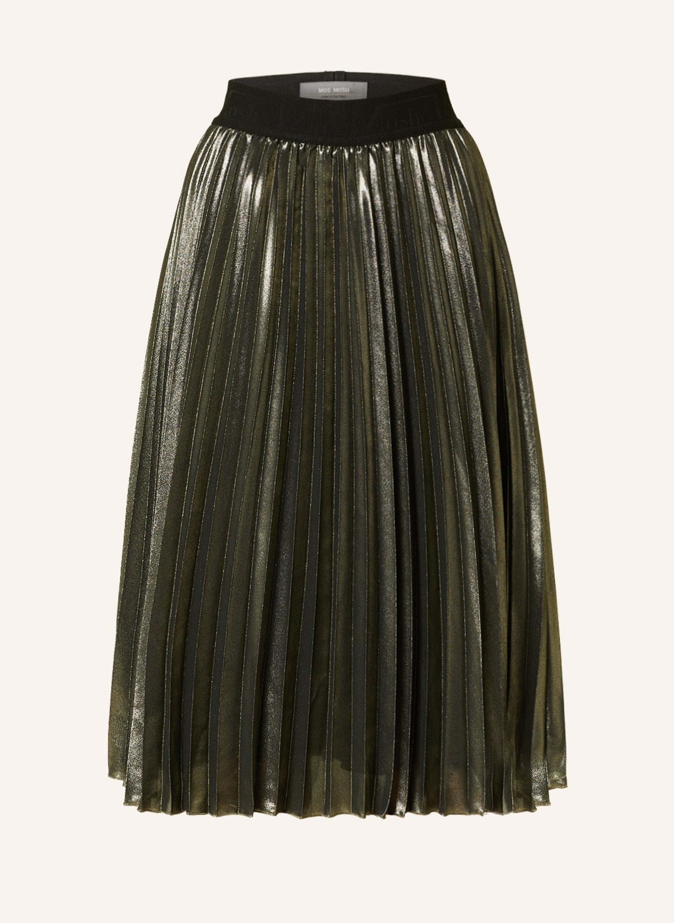MOS MOSH Pleated skirt MMUMA, Color: GOLD/ BLACK (Image 1)