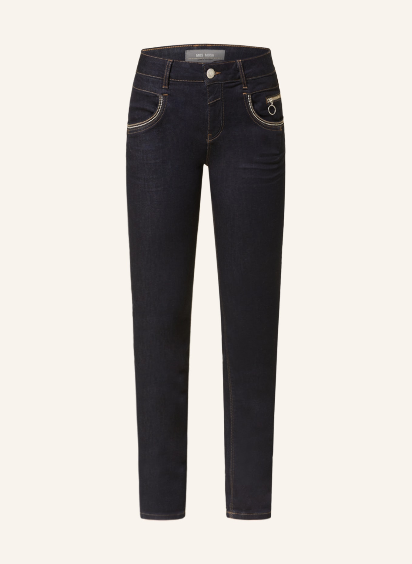 MOS MOSH Skinny Jeans MMNAOMI mit Glitzergarn, Farbe: 447 DARK BLUE(Bild null)