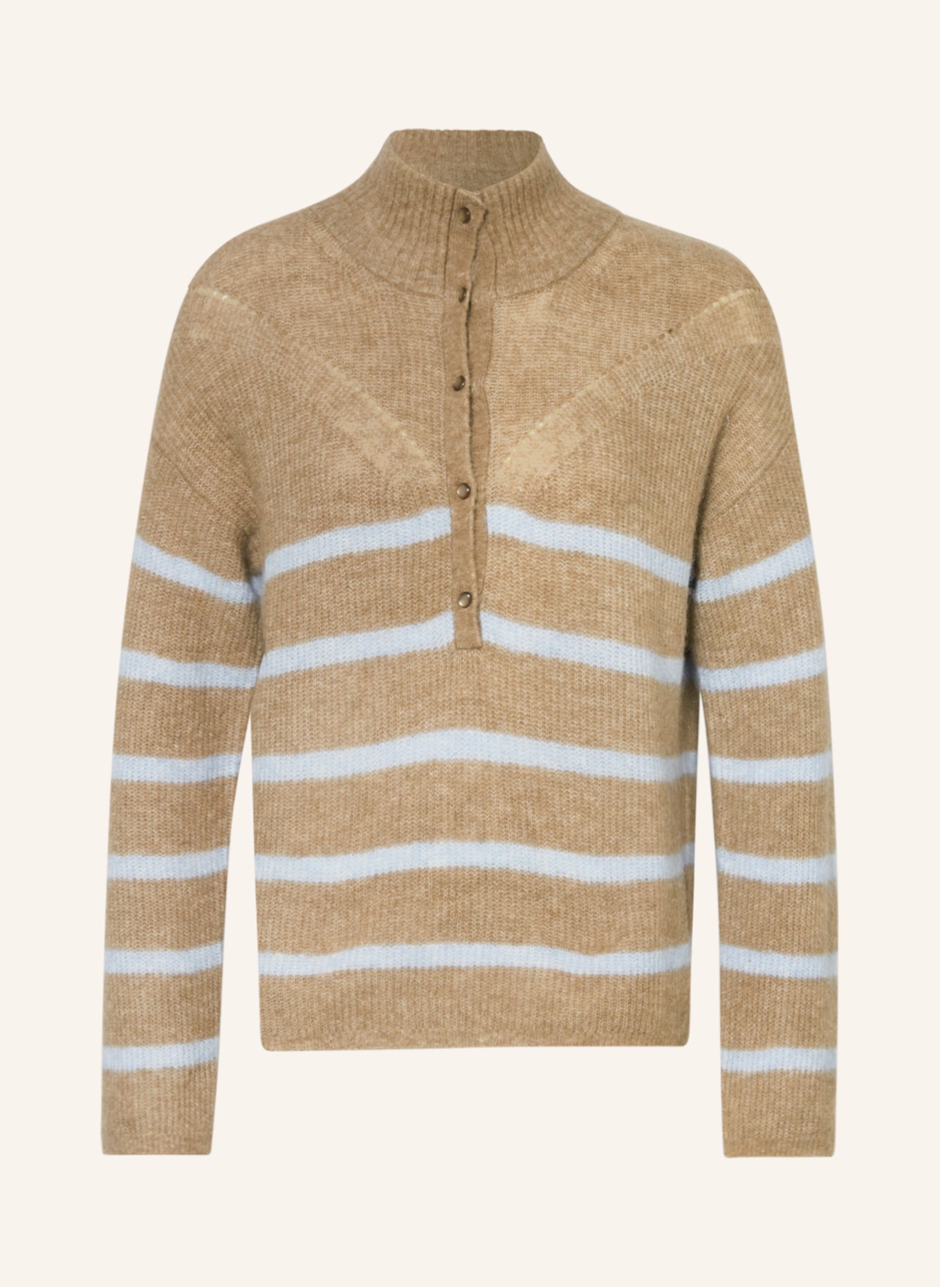 MOS MOSH Pullover MMBRYNA mit Alpaka, Farbe: BEIGE/ HELLBLAU (Bild 1)