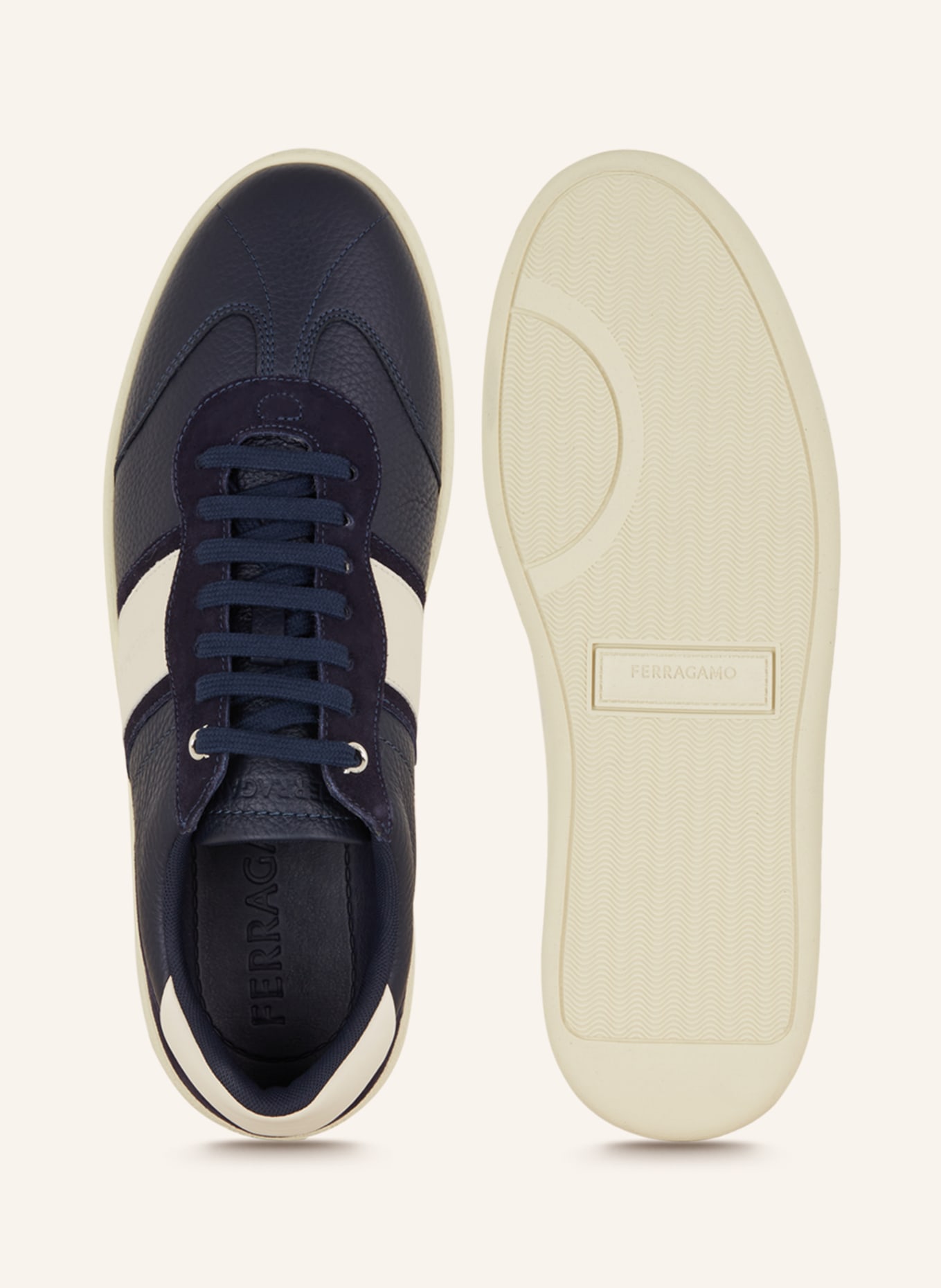FERRAGAMO Sneakers ACHILLE 1, Color: DARK BLUE/ WHITE (Image 5)
