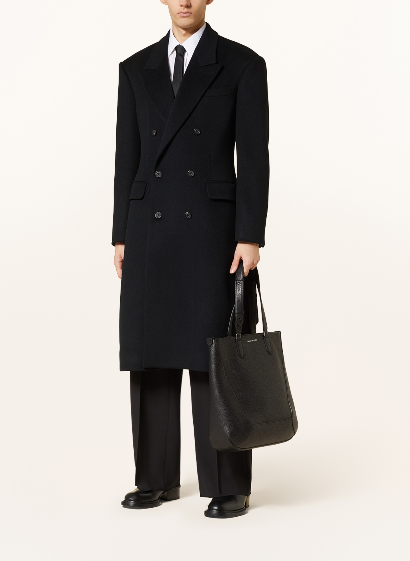 Alexander McQUEEN Cashmere coat, Color: BLACK (Image 2)