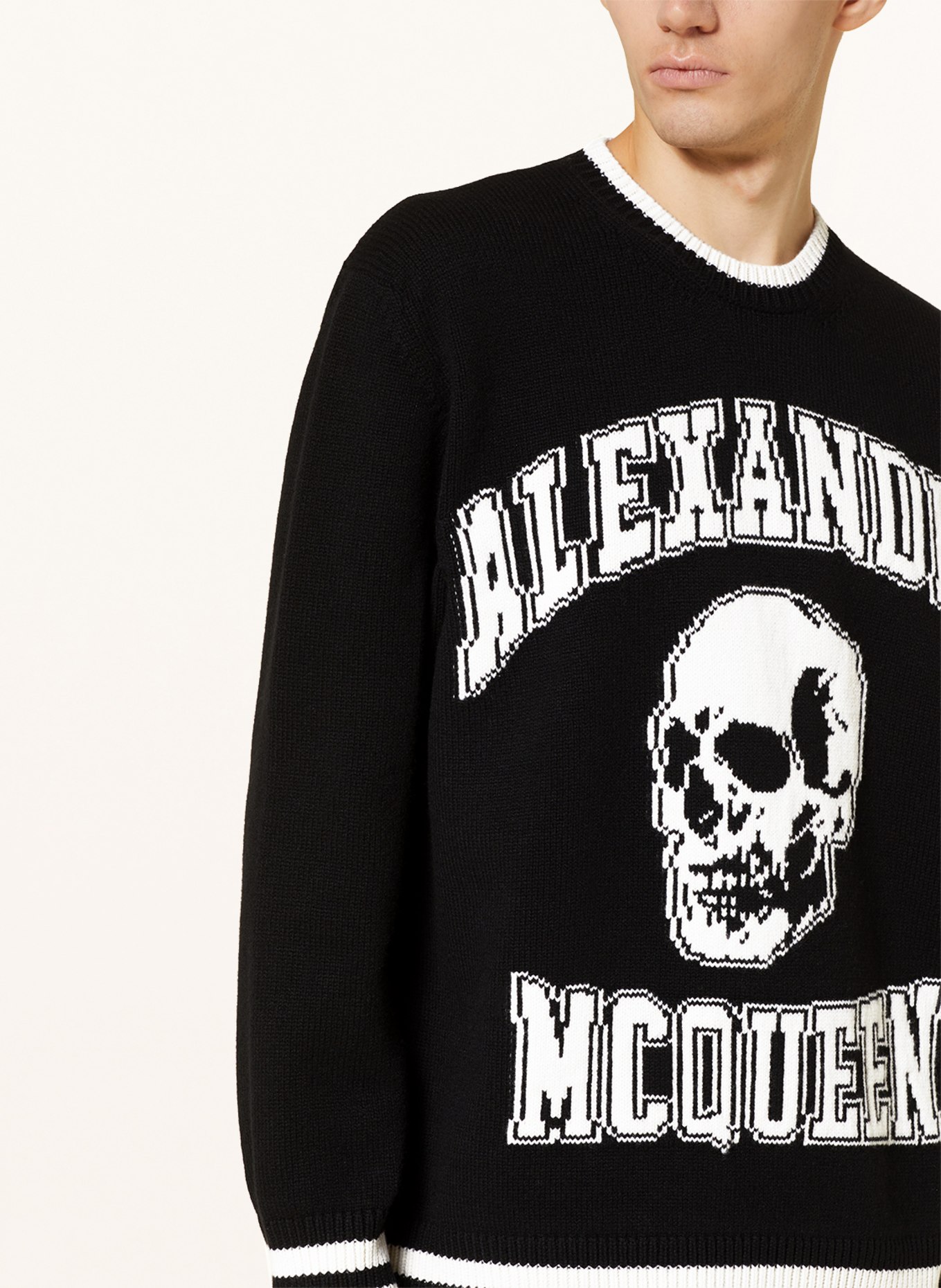 Alexander McQUEEN Sweater in black white