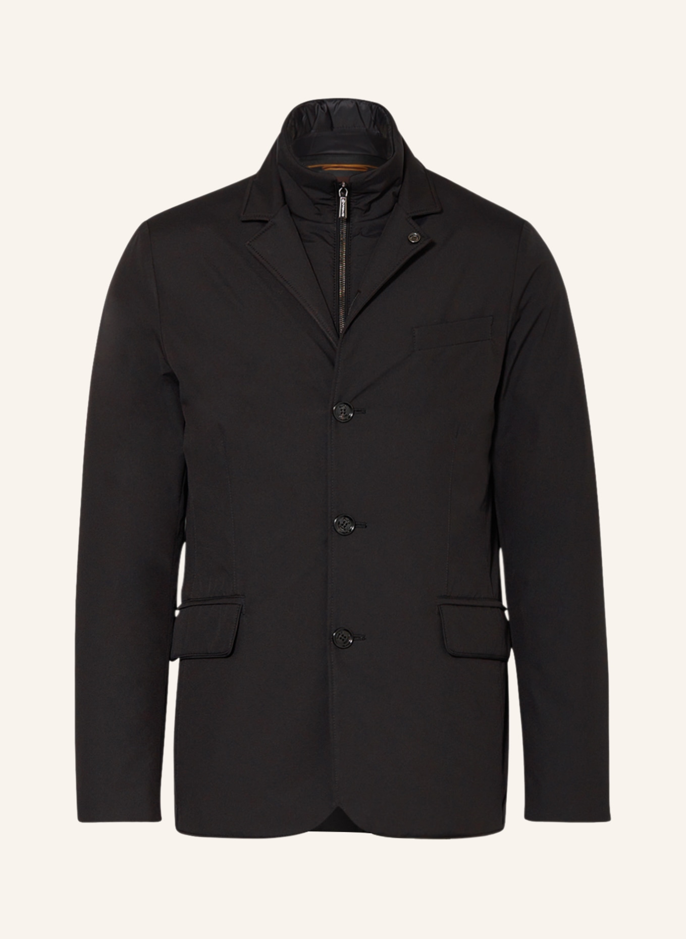 MOORER Down jacket NOBILE with detachable trim, Color: BLACK (Image 1)