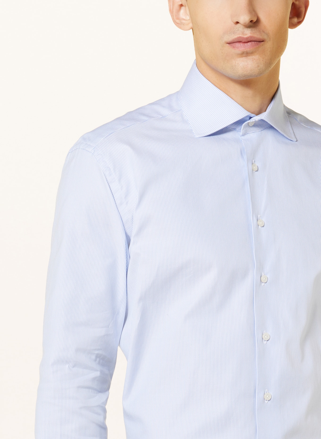 CHAS Shirt slim fit, Color: LIGHT BLUE/ WHITE (Image 4)