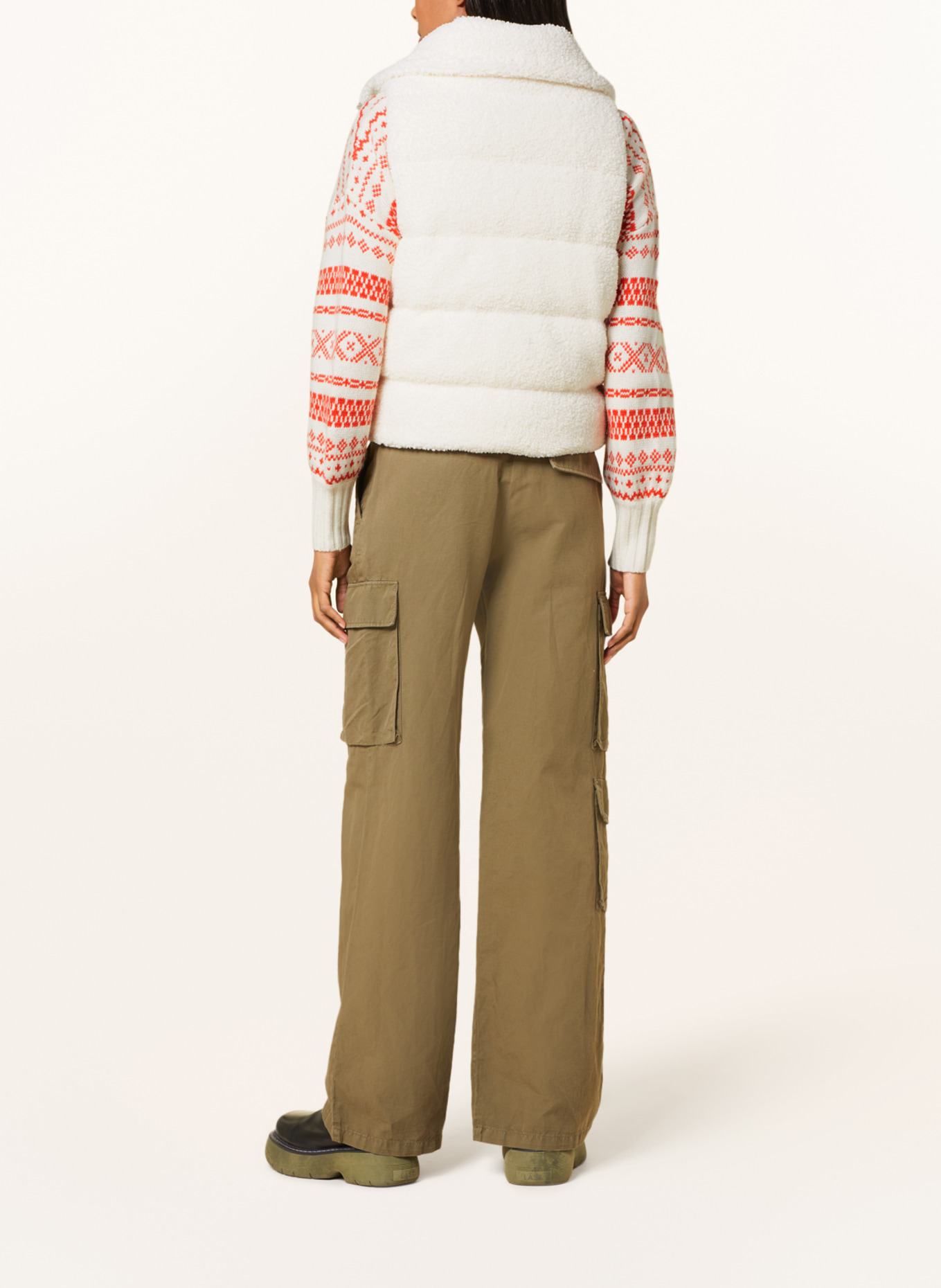 BARBOUR INTERNATIONAL Teddy vest MAGUIRE, Color: WHITE (Image 3)