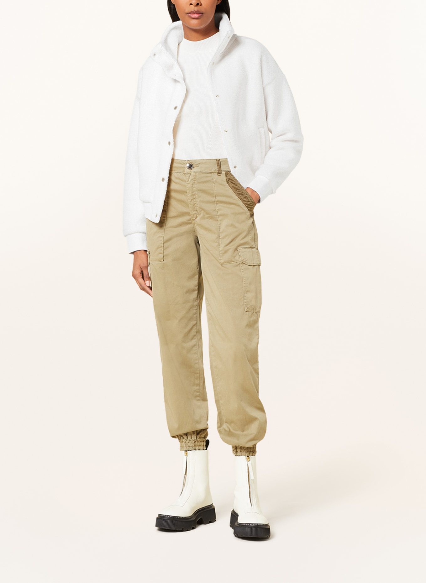 BARBOUR INTERNATIONAL Teddy jacket ALDRIN, Color: WHITE (Image 2)