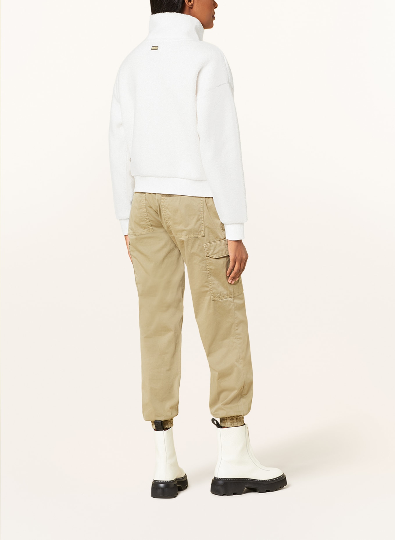 BARBOUR INTERNATIONAL Teddy jacket ALDRIN, Color: WHITE (Image 3)