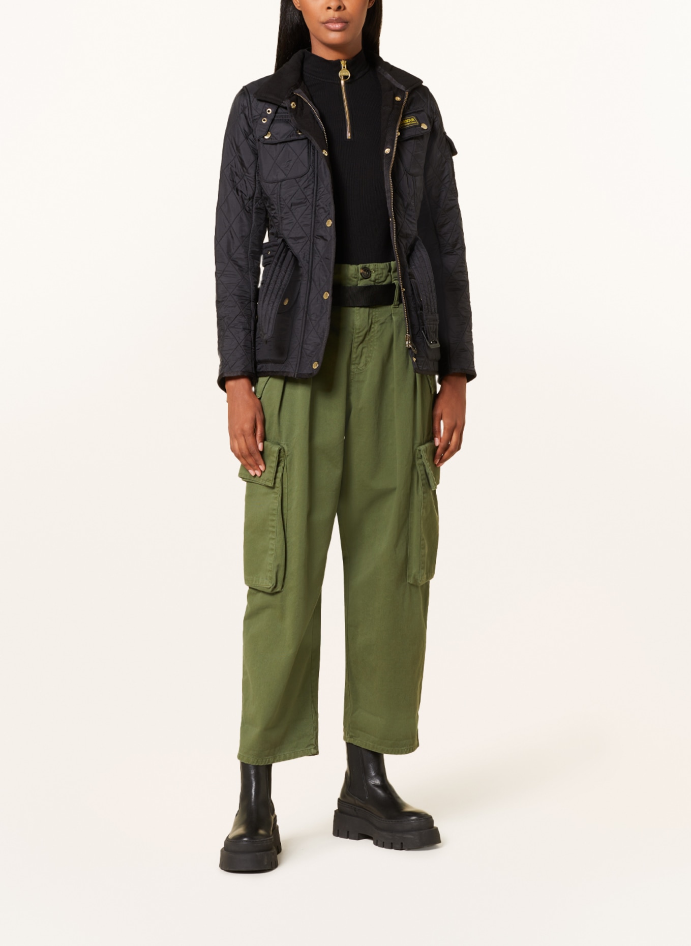 BARBOUR INTERNATIONAL Quilted jacket POLARQUILT, Color: BLACK (Image 2)