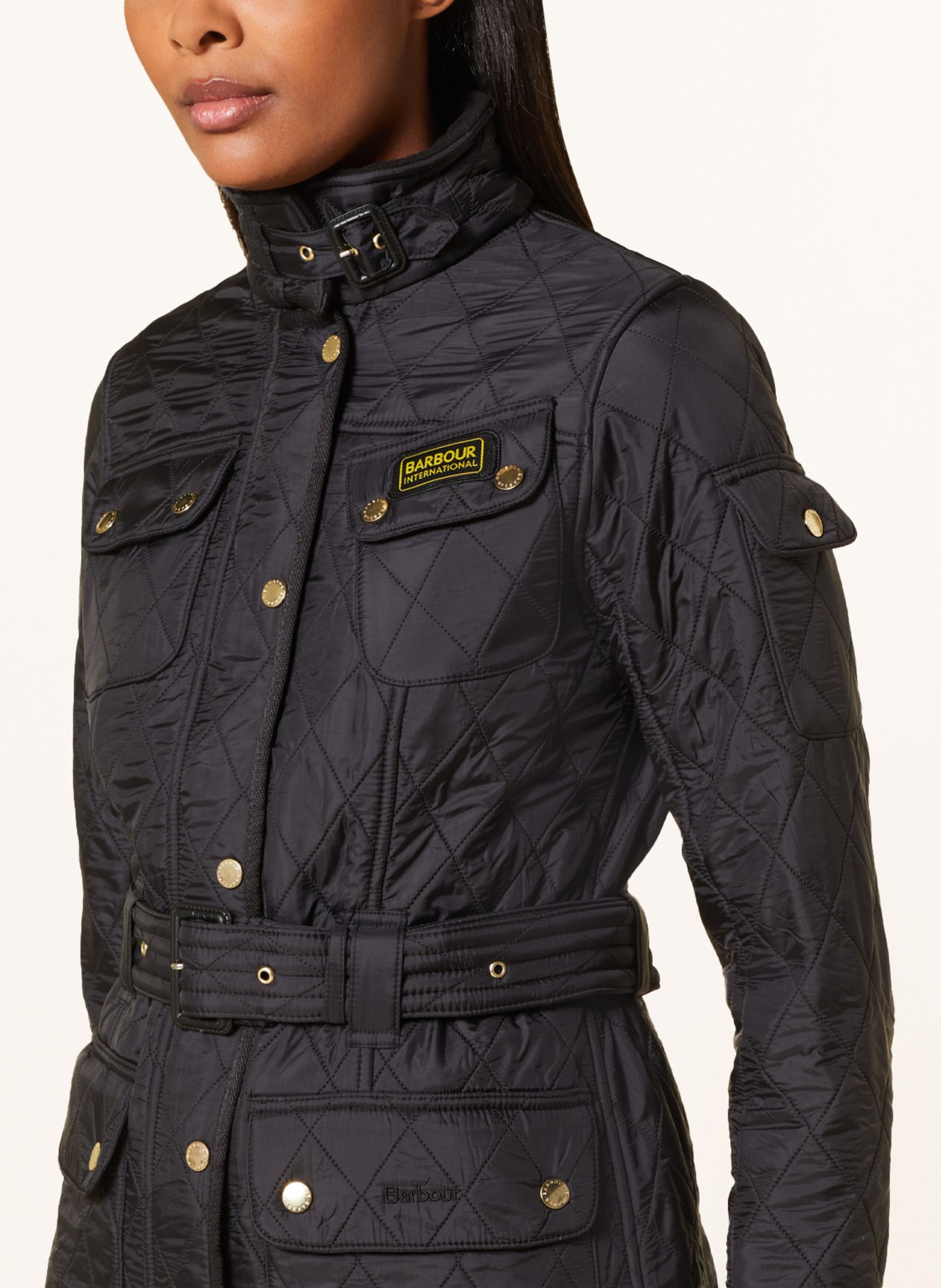 BARBOUR INTERNATIONAL Quilted jacket POLARQUILT, Color: BLACK (Image 4)