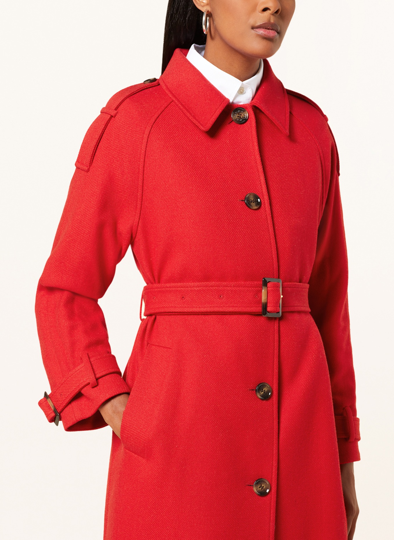 Barbour Wool coat ALBERTA, Color: RED (Image 4)