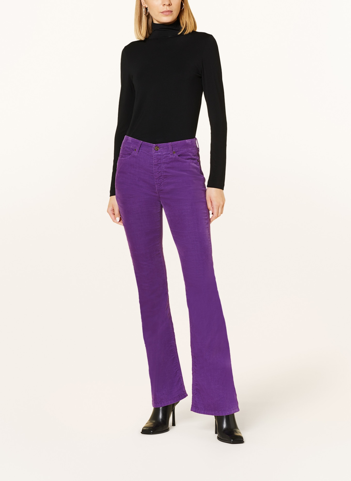 MAC Spodnie z aksamitu BOOT, Kolor: LILA (Obrazek 2)