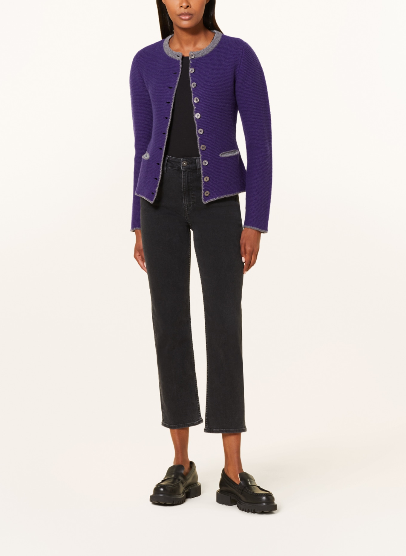 Johann & Johanna Knit cardigan, Color: PURPLE (Image 2)