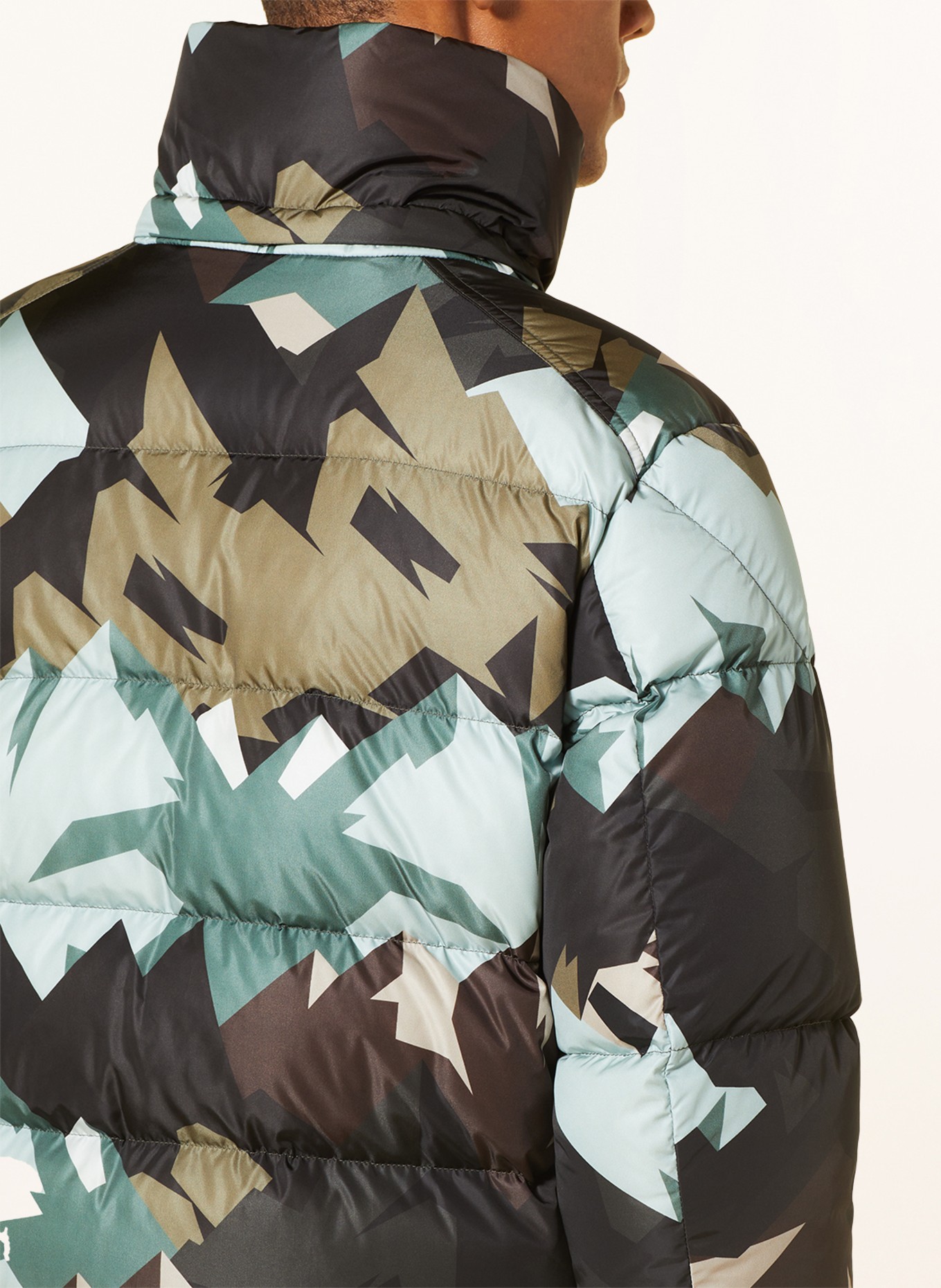 MONCLER Down jacket MOSA, Color: DARK BROWN/ KHAKI/ GREEN (Image 6)