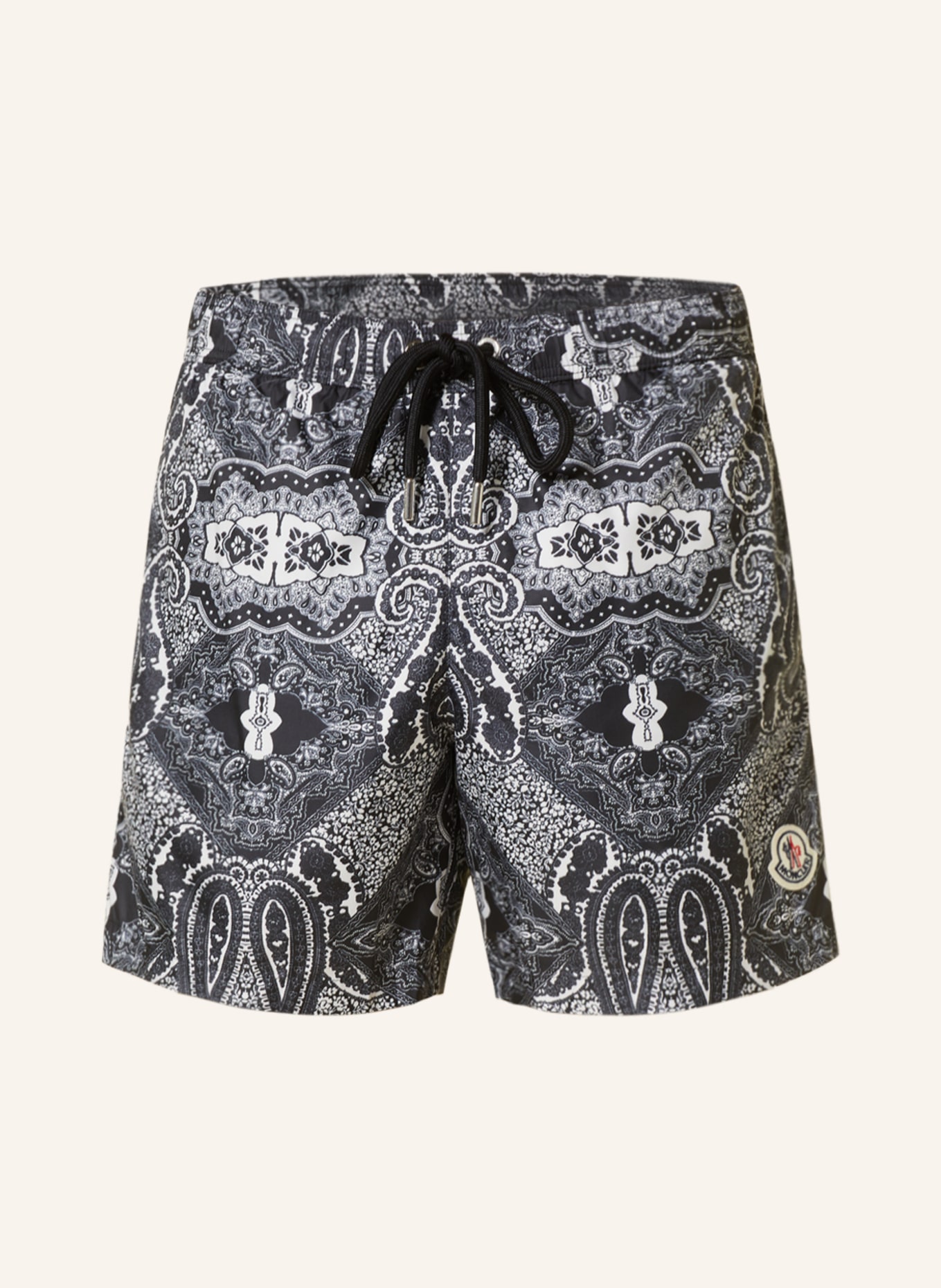 MONCLER Swim shorts BANDANA, Color: BLACK/ WHITE (Image 1)