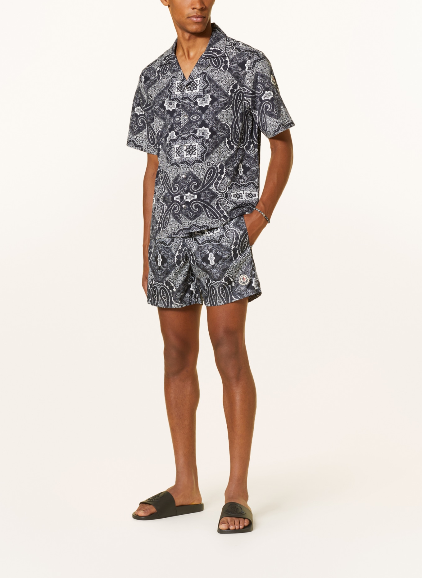 MONCLER Swim shorts BANDANA, Color: BLACK/ WHITE (Image 2)