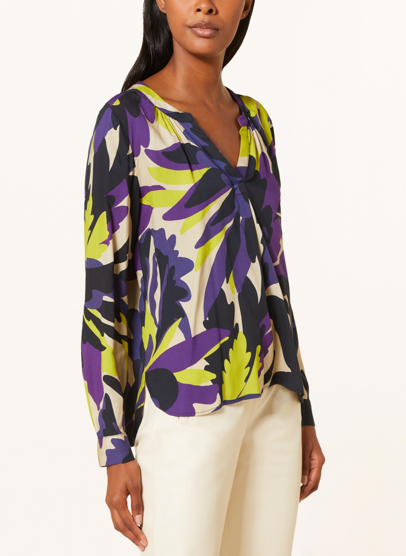 Smith & Soul Shirt blouse, Color: CREAM/ PURPLE/ LIGHT GREEN (Image 4)