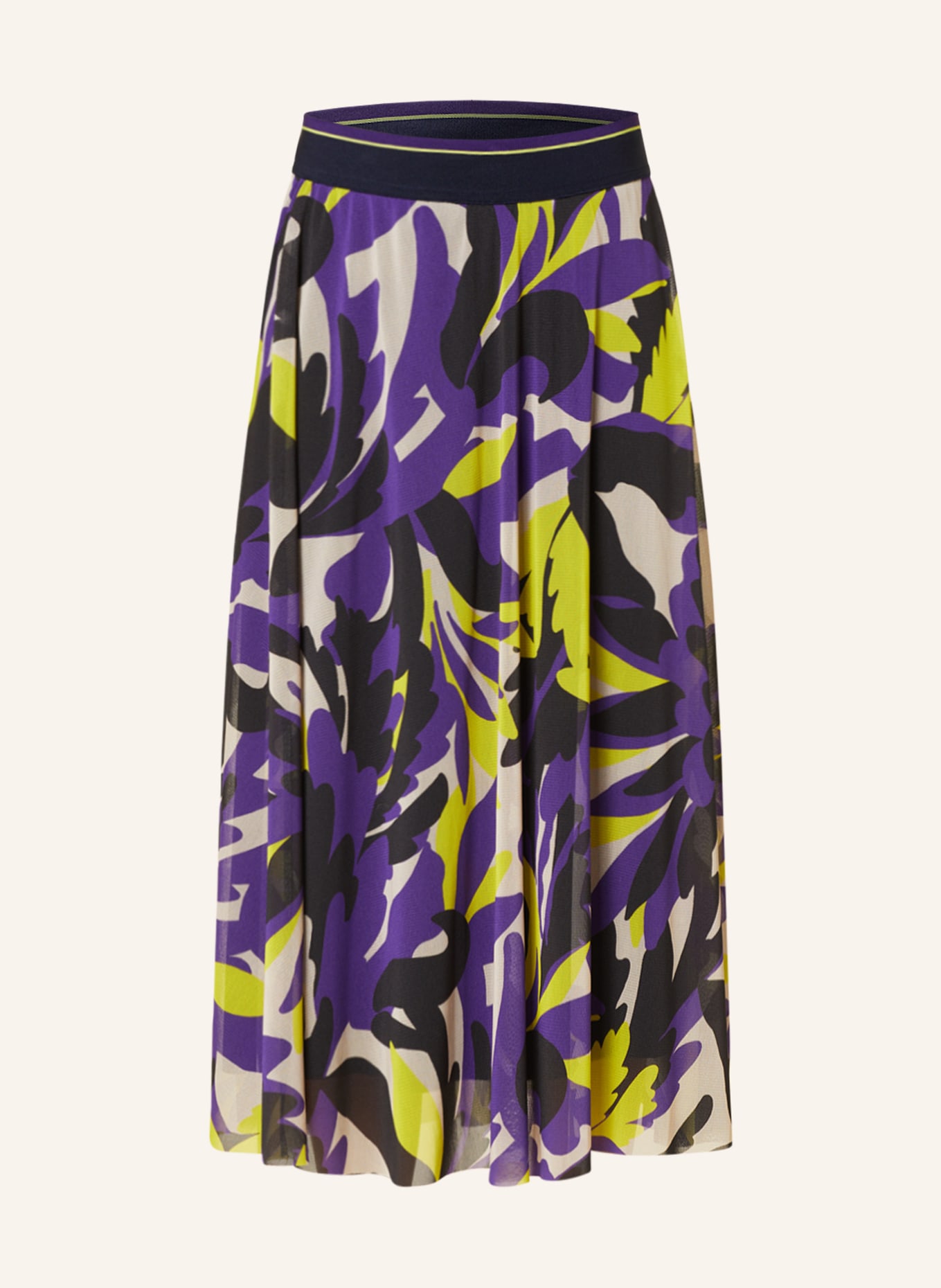 Smith & Soul Mesh skirt, Color: BLACK/ PURPLE/ LIGHT GREEN (Image 1)