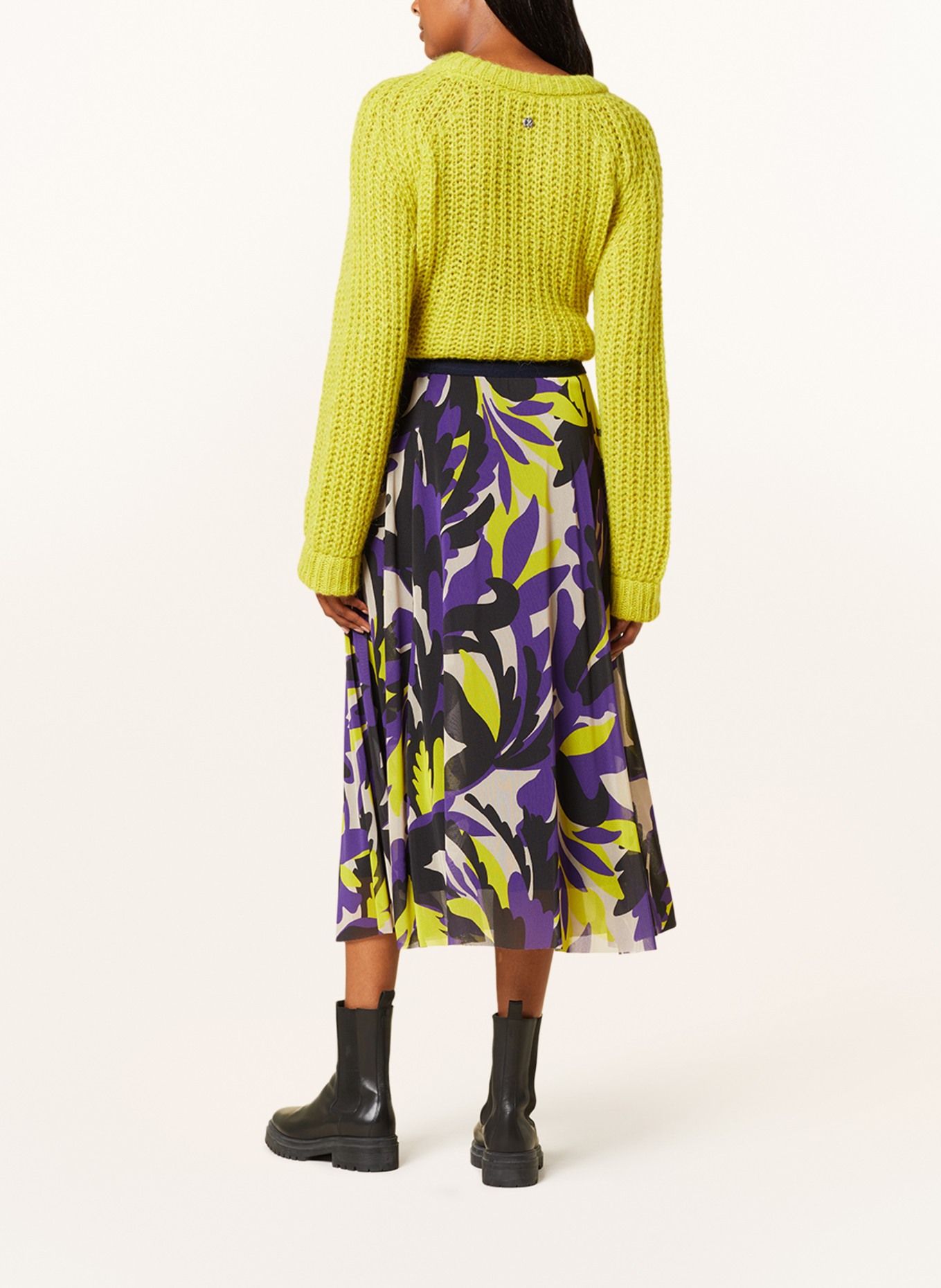 Smith & Soul Mesh skirt, Color: BLACK/ PURPLE/ LIGHT GREEN (Image 3)