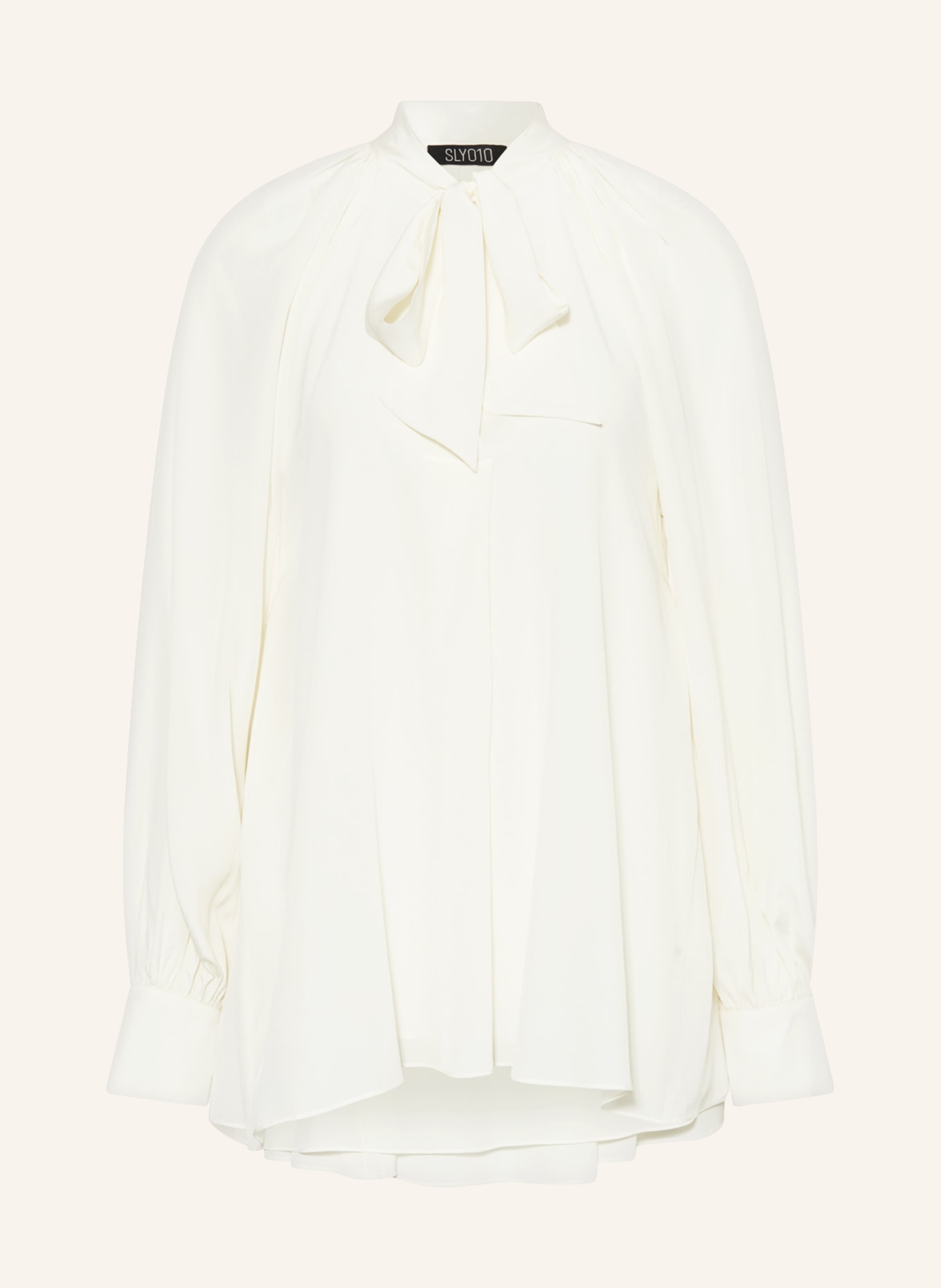 SLY 010 Bow-tie blouse MORGAN with silk, Color: WHITE (Image 1)