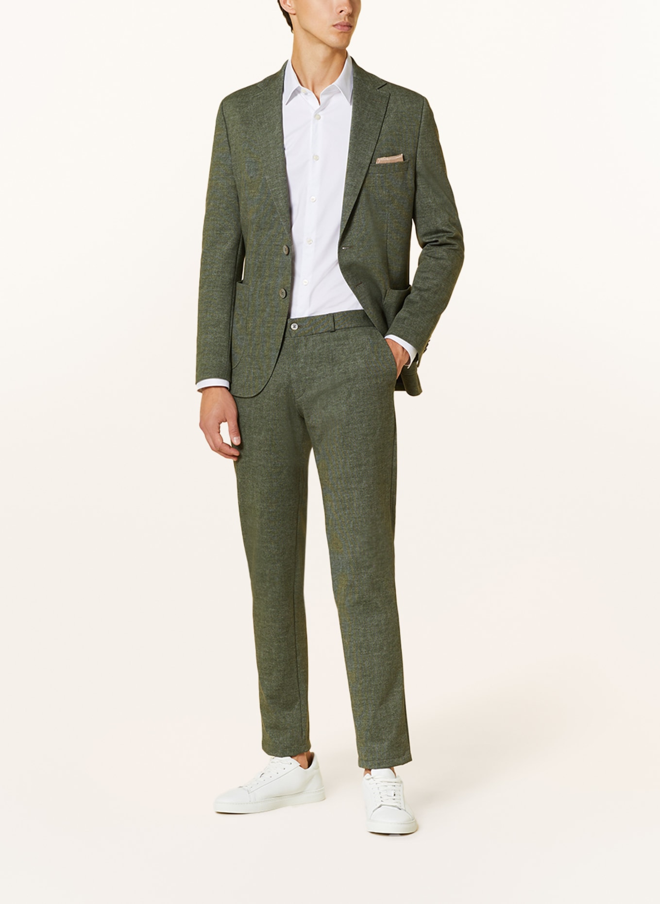 PAUL Anzughose Slim Fit aus Jersey, Farbe: 750 Olive (Bild 2)