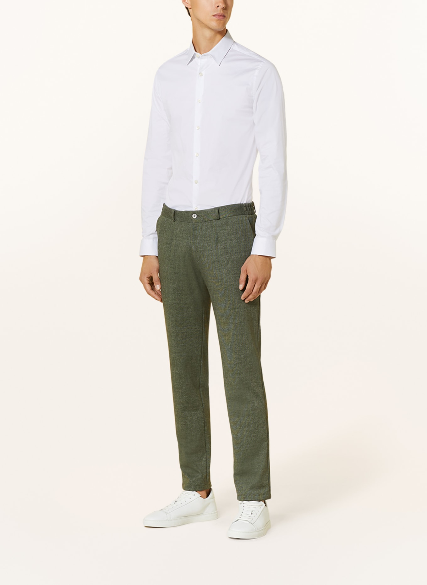 PAUL Anzughose Slim Fit aus Jersey, Farbe: 750 Olive (Bild 3)