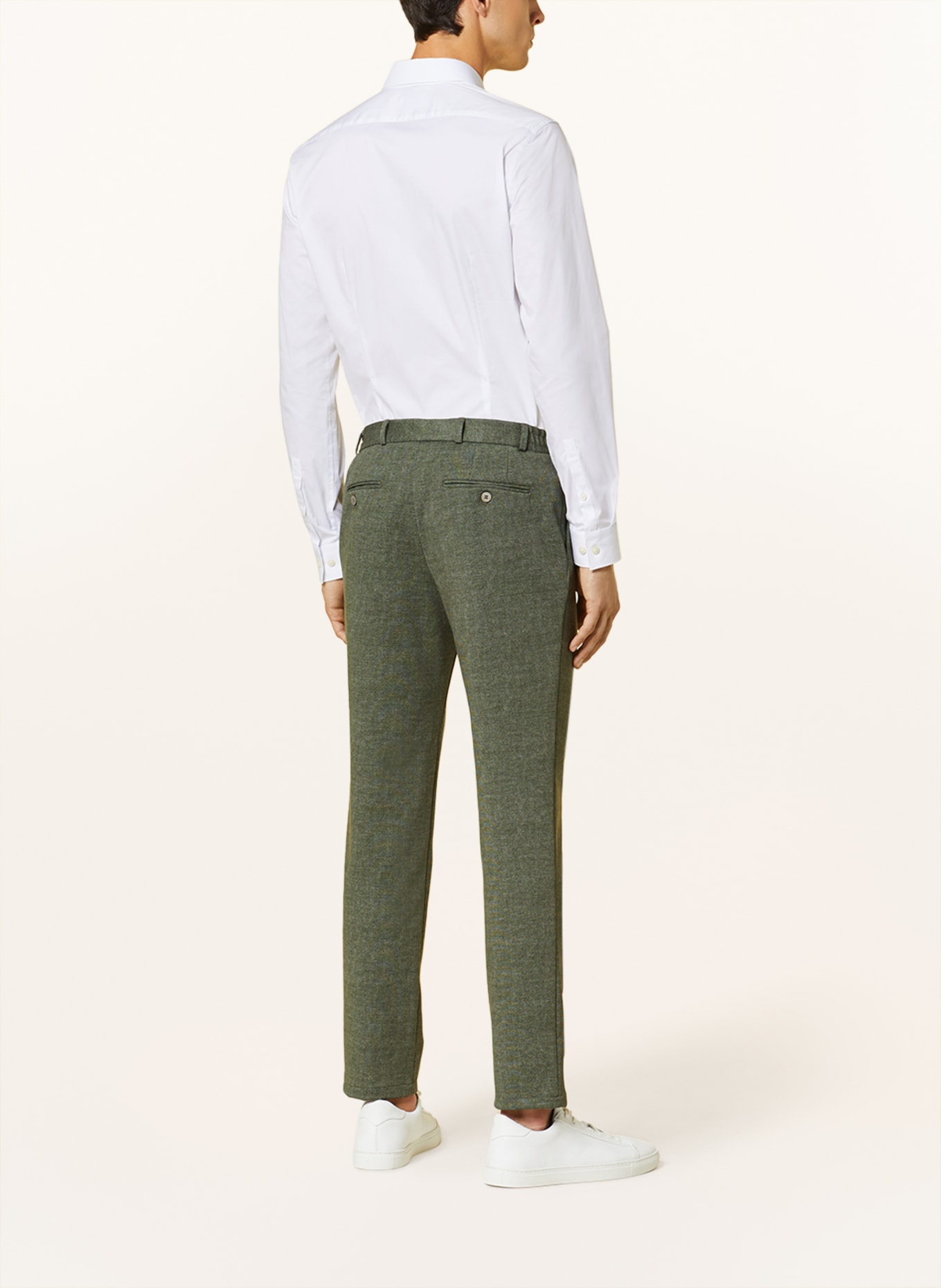 PAUL Anzughose Slim Fit aus Jersey, Farbe: 750 Olive (Bild 4)