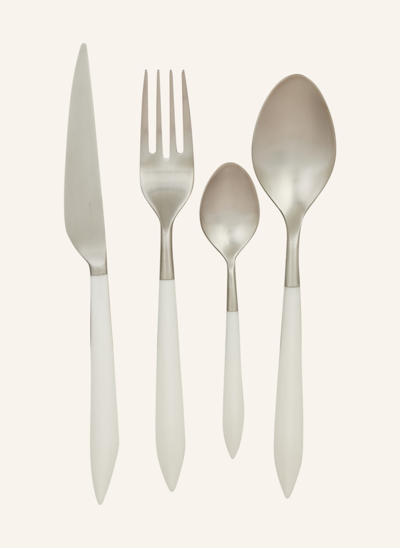 CASA BUGATTI 8-piece Cutlery set ARES, Color: SILVER/ WHITE (Image 1)